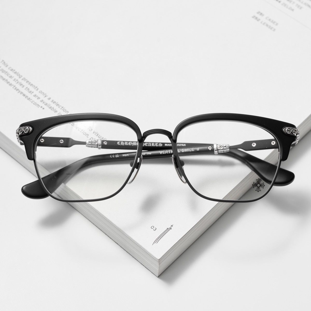Chrome Hearts CHROME HEARTS VERTICAL SMILE II MATTE BLACK GLASSES Size ONE SIZE - 6 Thumbnail