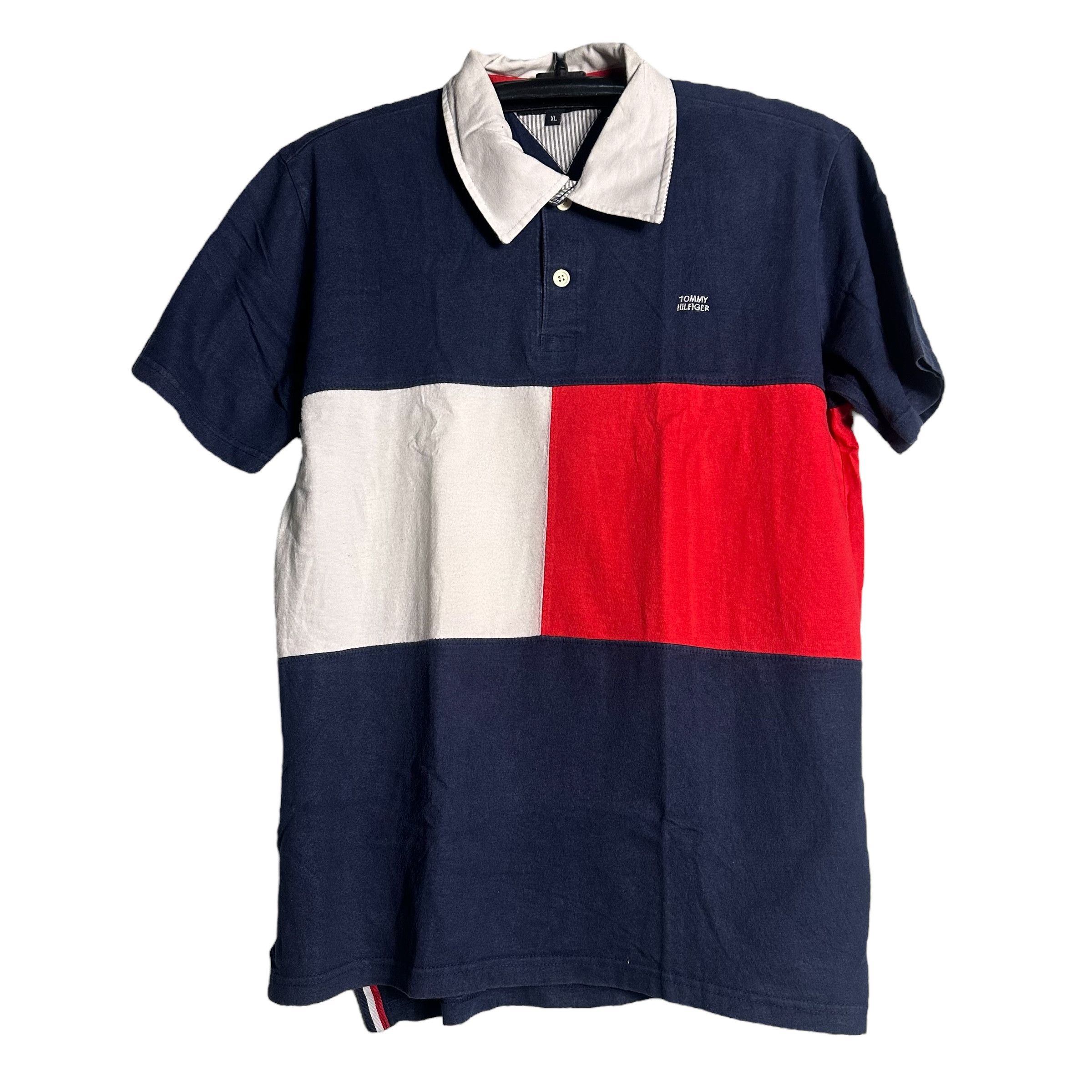 Tommy Hilfiger 🔥RARE🔥Vintage Tommy Hilfiger Flag Spell Out Polo Shirt Size US XL / EU 56 / 4 - 1 Thumbnail