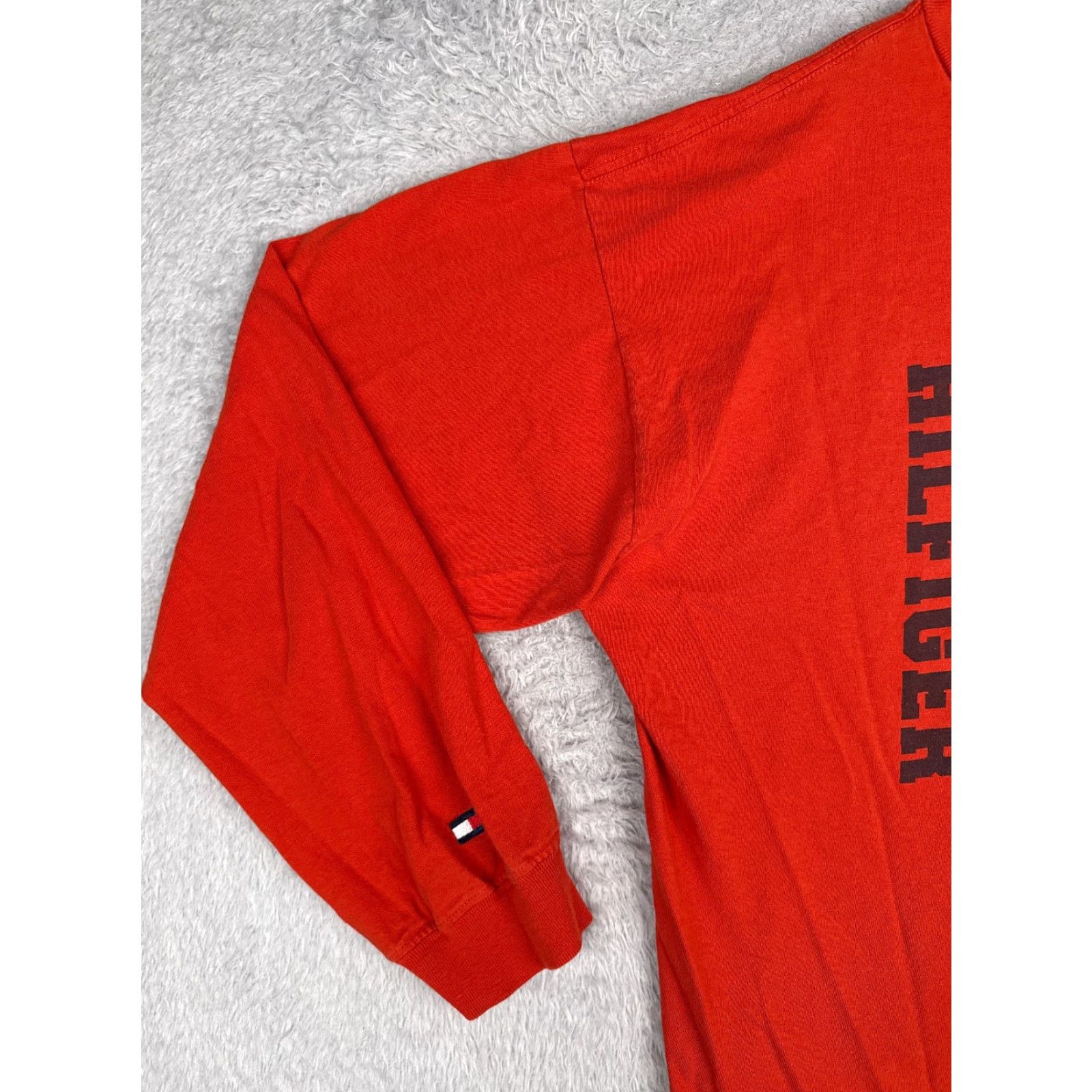 Tommy Hilfiger Tommy Hilfiger Shirt Adult Extra Large Red Long Sleeve Crew Neck Cotton Size US XL / EU 56 / 4 - 3 Thumbnail