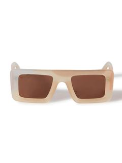 Off-White c/o Virgil Abloh Catalina Rectangular Frame Sunglasses in Pink