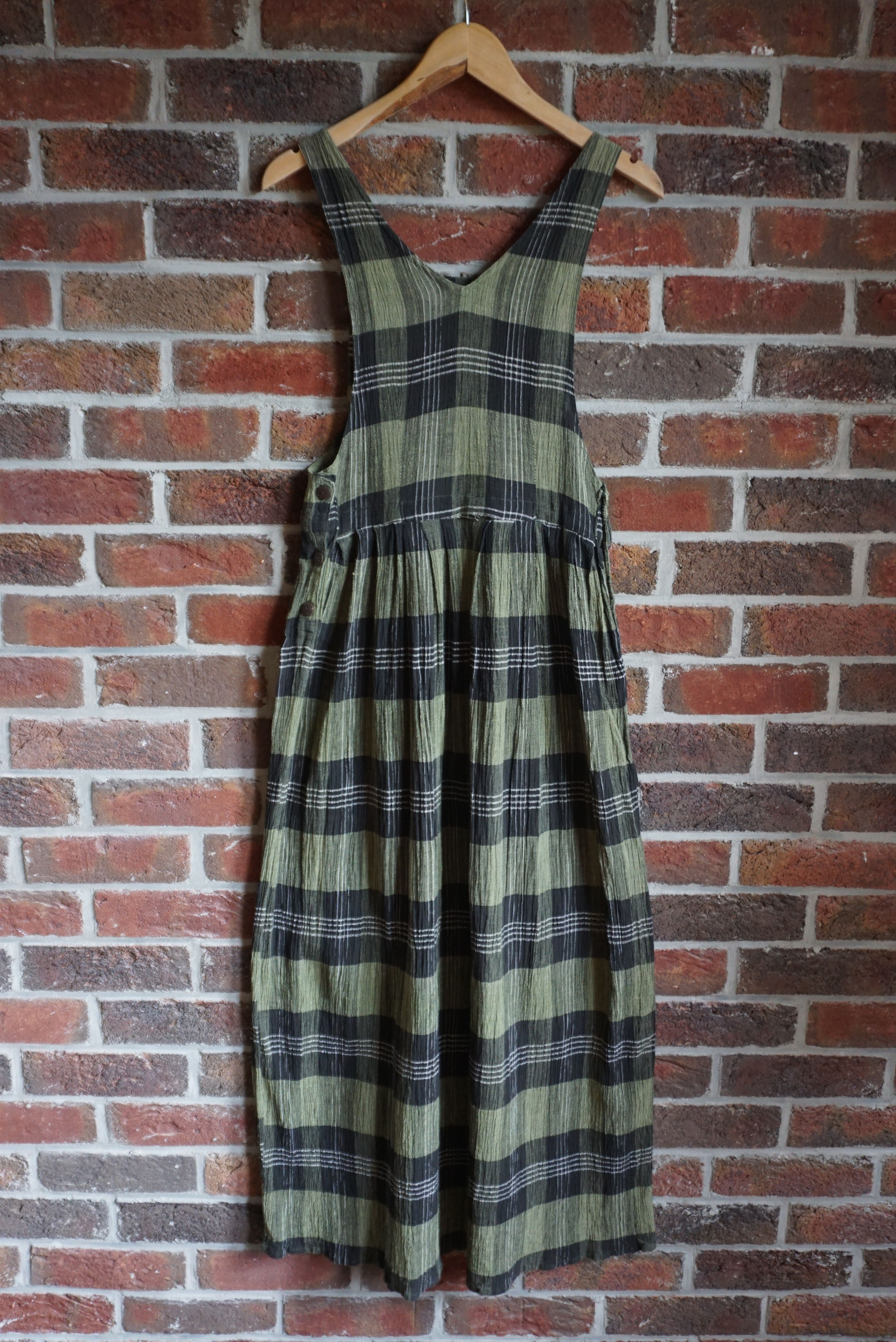 Retrofit Together true vintage dress M 4/6 90's dungaree pinafore Size M / US 6-8 / IT 42-44 - 2 Thumbnail