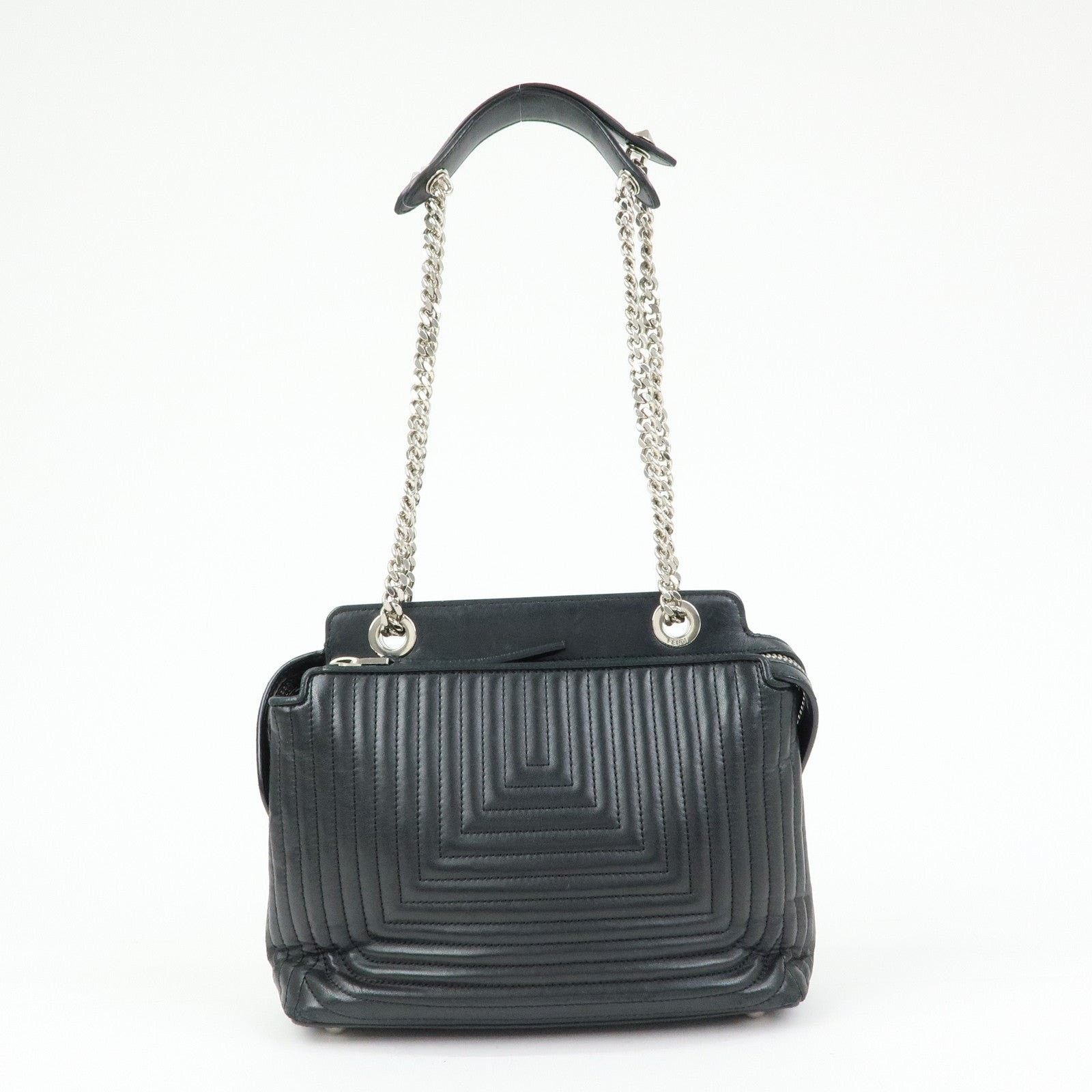 Fendi Fendi Dotcom Shoulder Bag Calfskin Black Size ONE SIZE - 2 Thumbnail