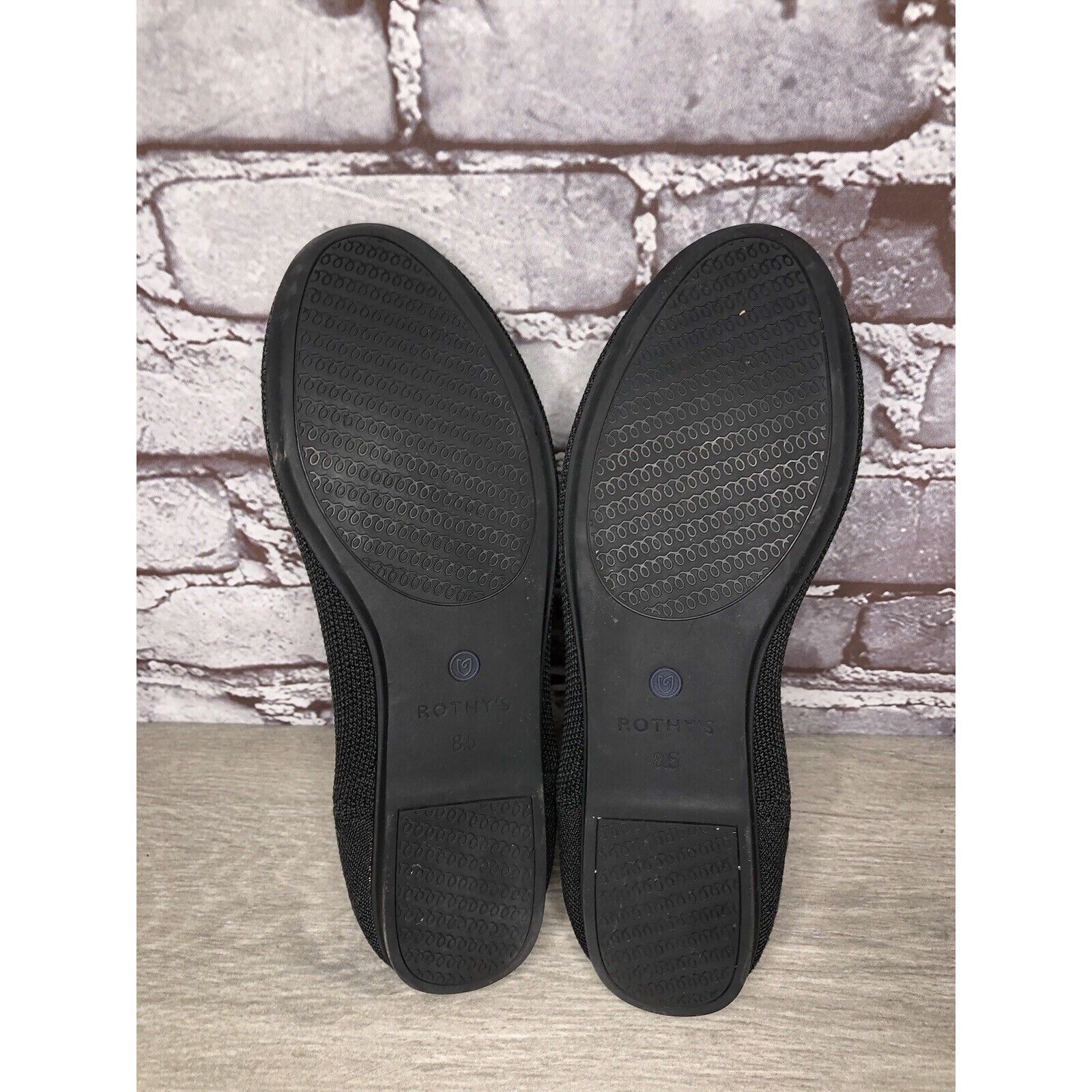 Other Rothys The Flat Black Knit Fabric Round Toe Ballet Flats Wom Size US 8.5 / IT 38.5 - 7 Thumbnail