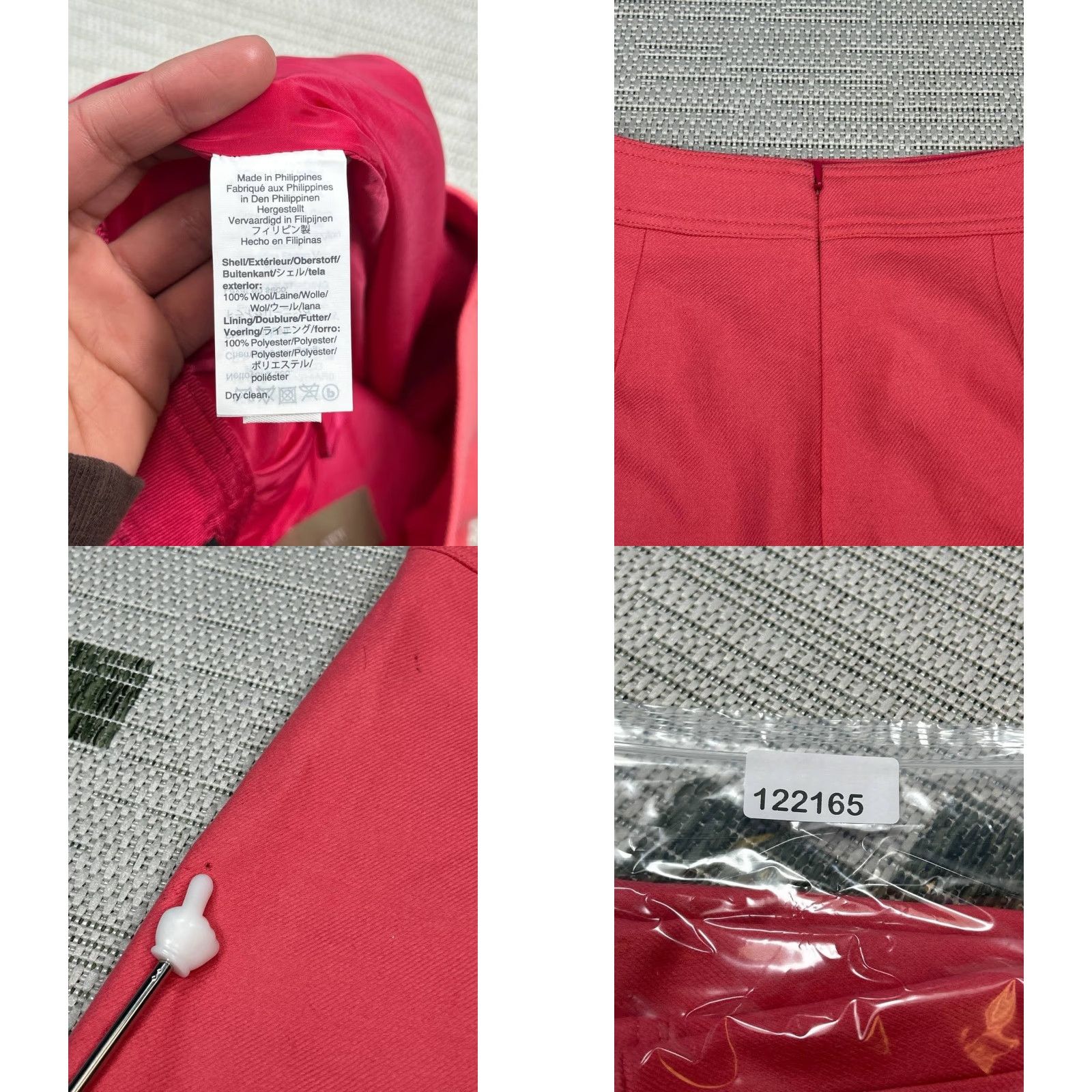 J.Crew J Crew Princess Double Serge Wool Mini Skirt Women 2 Pink Lined Pencil Back Zip Size 26" / US 2 / IT 38 - 8 Thumbnail