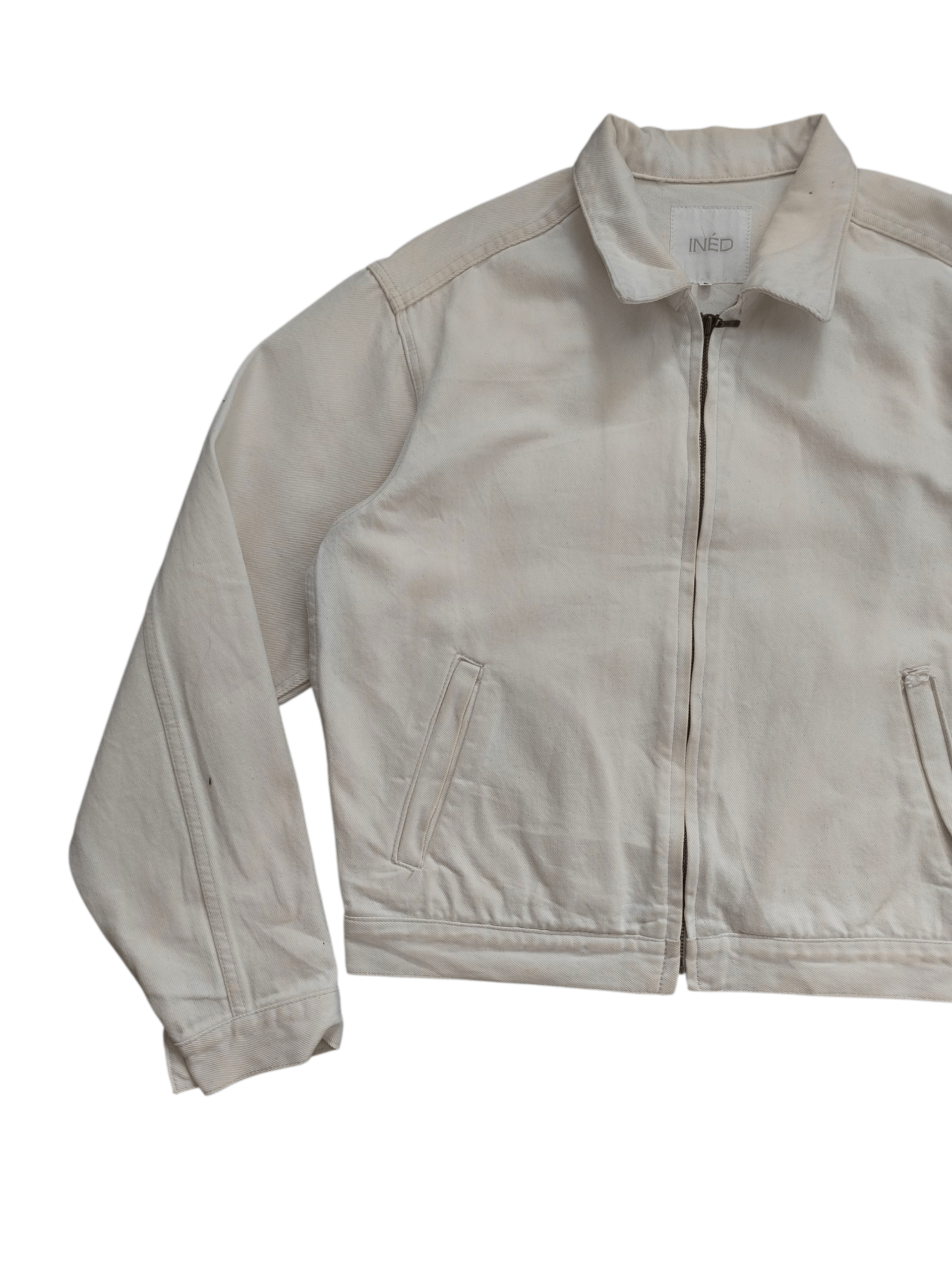 Yohji Yamamoto Ined Homme White Denim Jacket Size US M / EU 48-50 / 2 - 4 Thumbnail