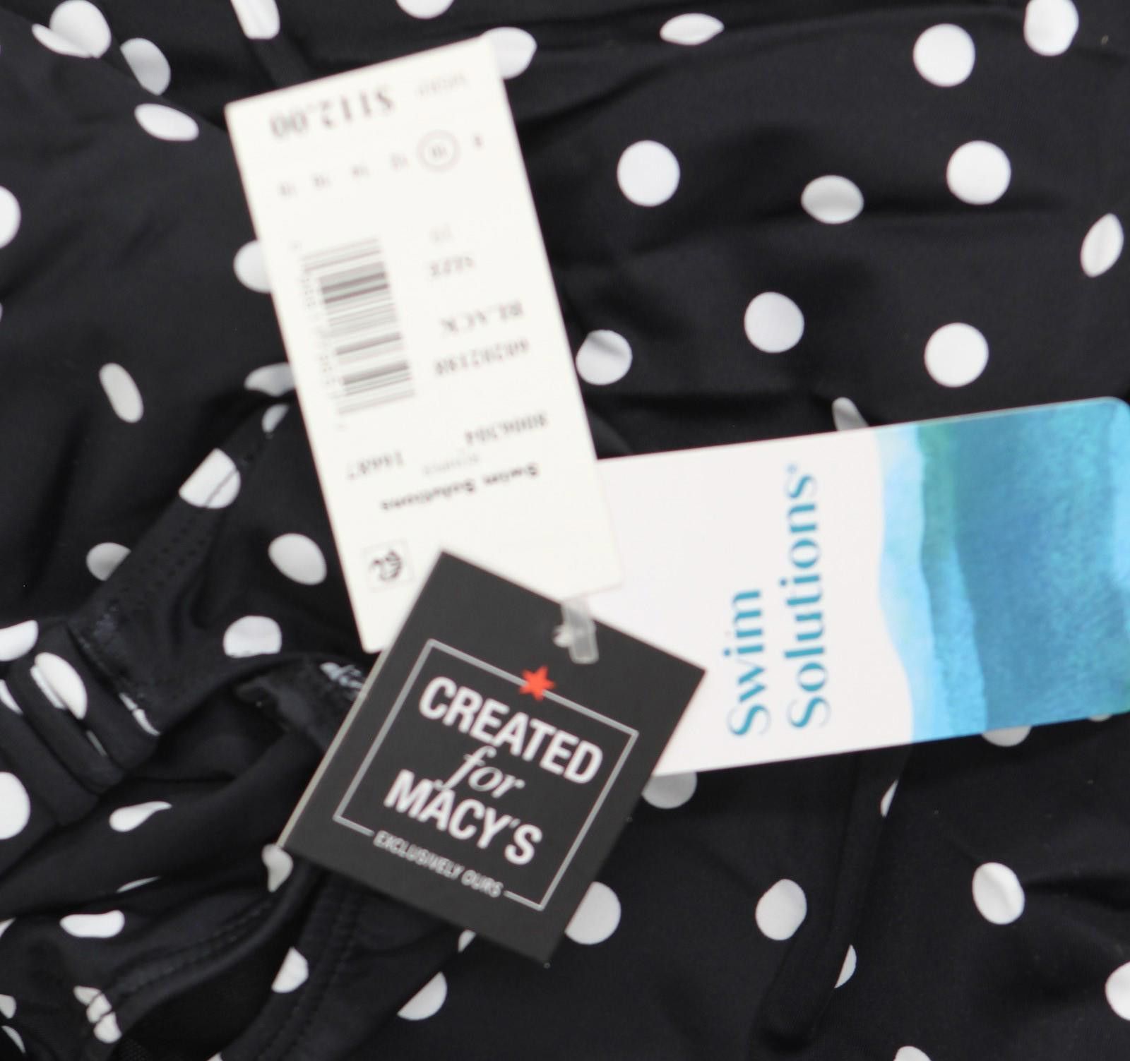 Other Nwt Swim Solutions Dot One Piece Swimsuit Black / White 10 Size ONE SIZE - 3 Thumbnail
