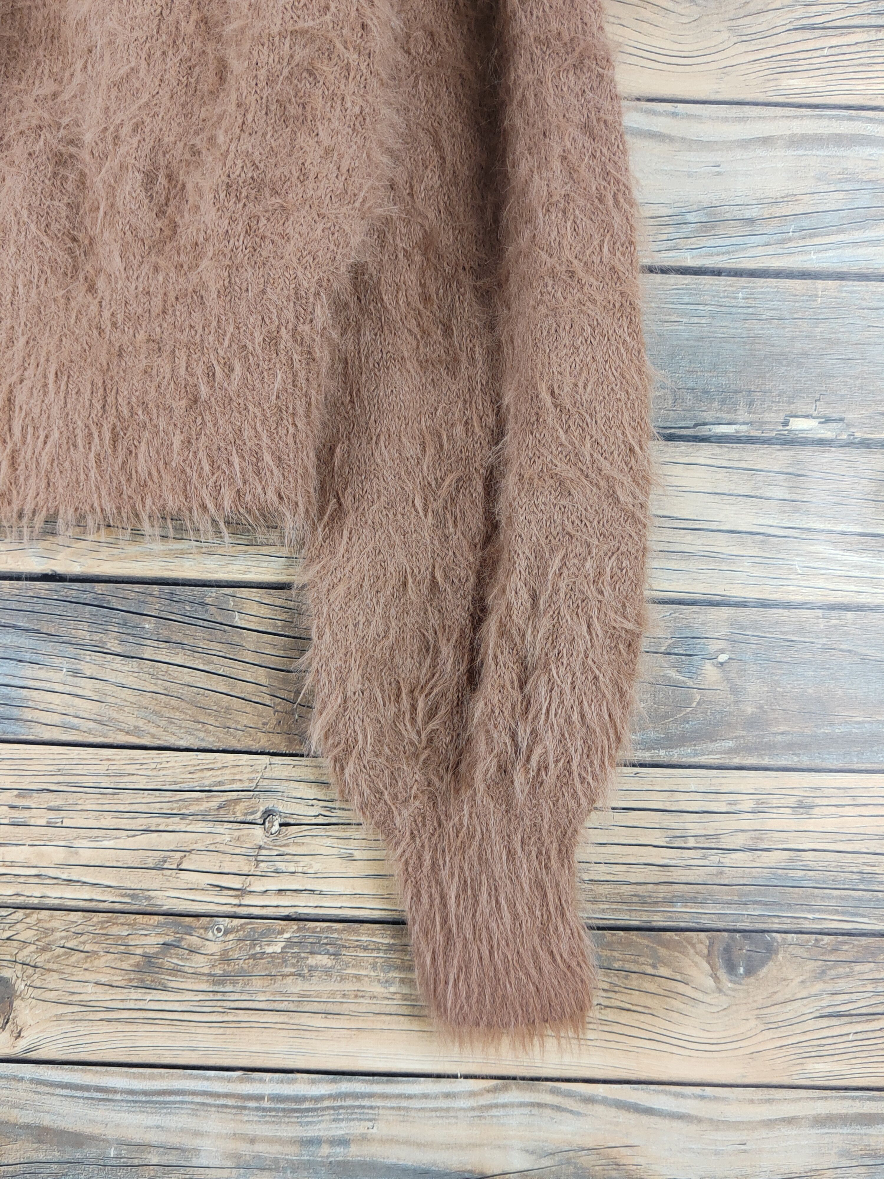 Homespun Knitwear Nice Claup Brown Shag Shaggy Fur Mohair Knitwear #W1645 Size US M / EU 48-50 / 2 - 6 Thumbnail