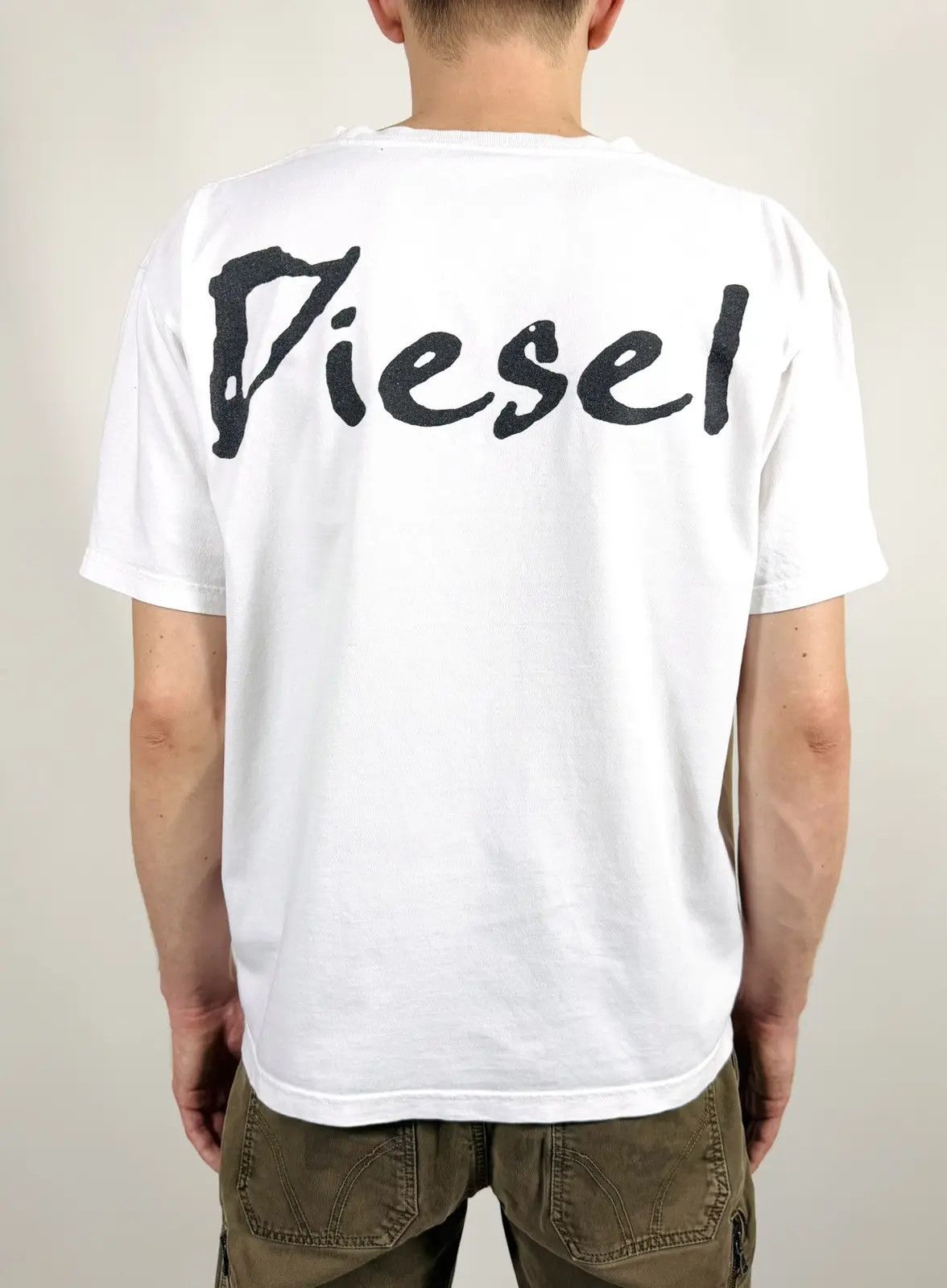 Diesel Vintage Diesel Big Logo Boxy Fit Print Tee T-Shirt Size US L / EU 52-54 / 3 - 2 Thumbnail