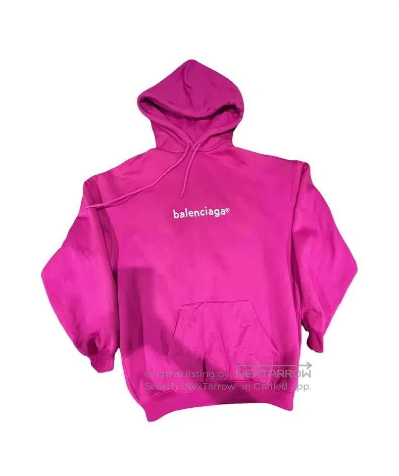 Balenciaga Dragon Fruit Color Hoodie with Pink Hood