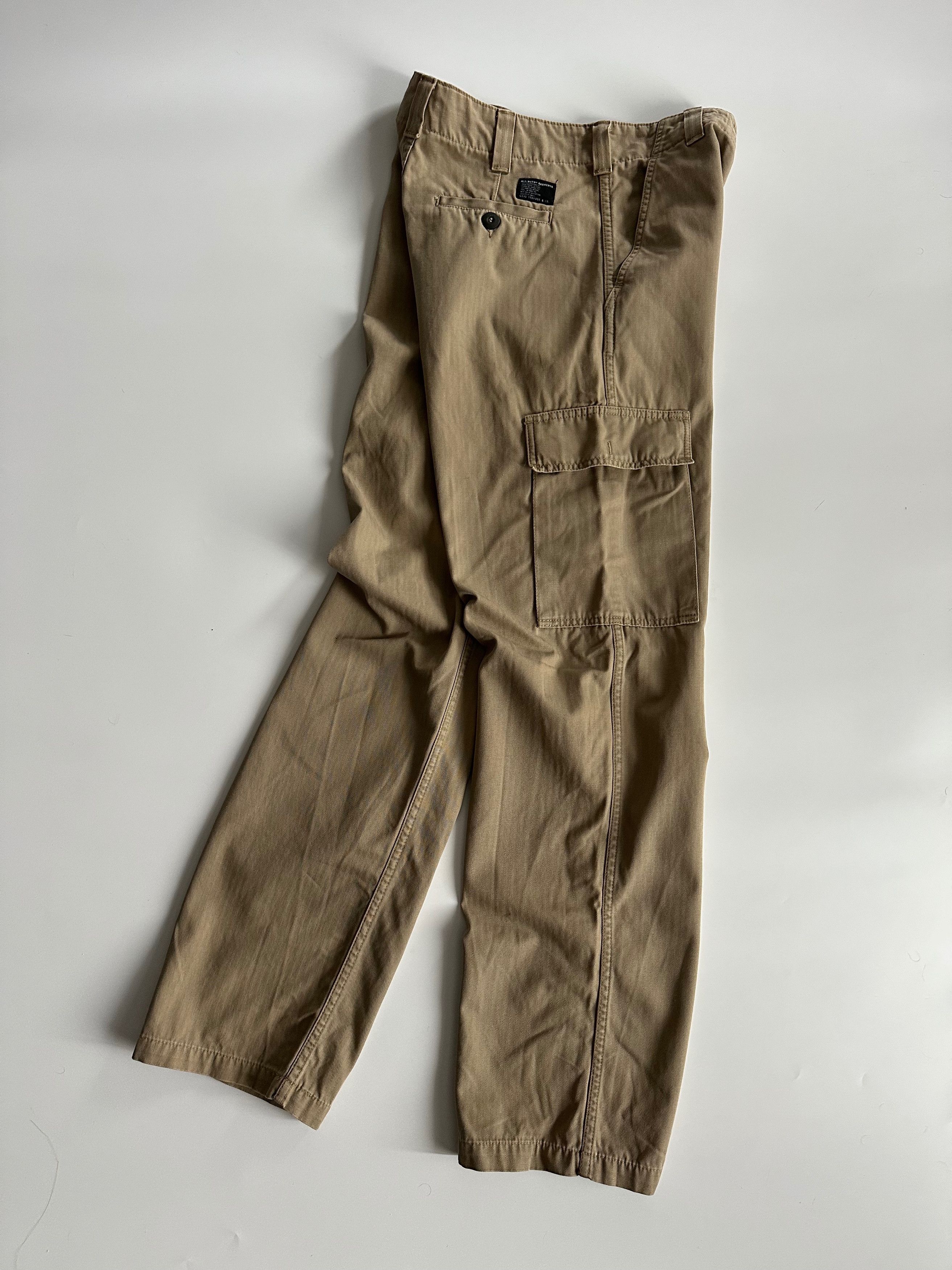 Levi's Vintage Clothing 1999 Levi's All-Duty Garments Cargo Trousers Beige Pants Size US 32 / EU 48 - 10 Thumbnail