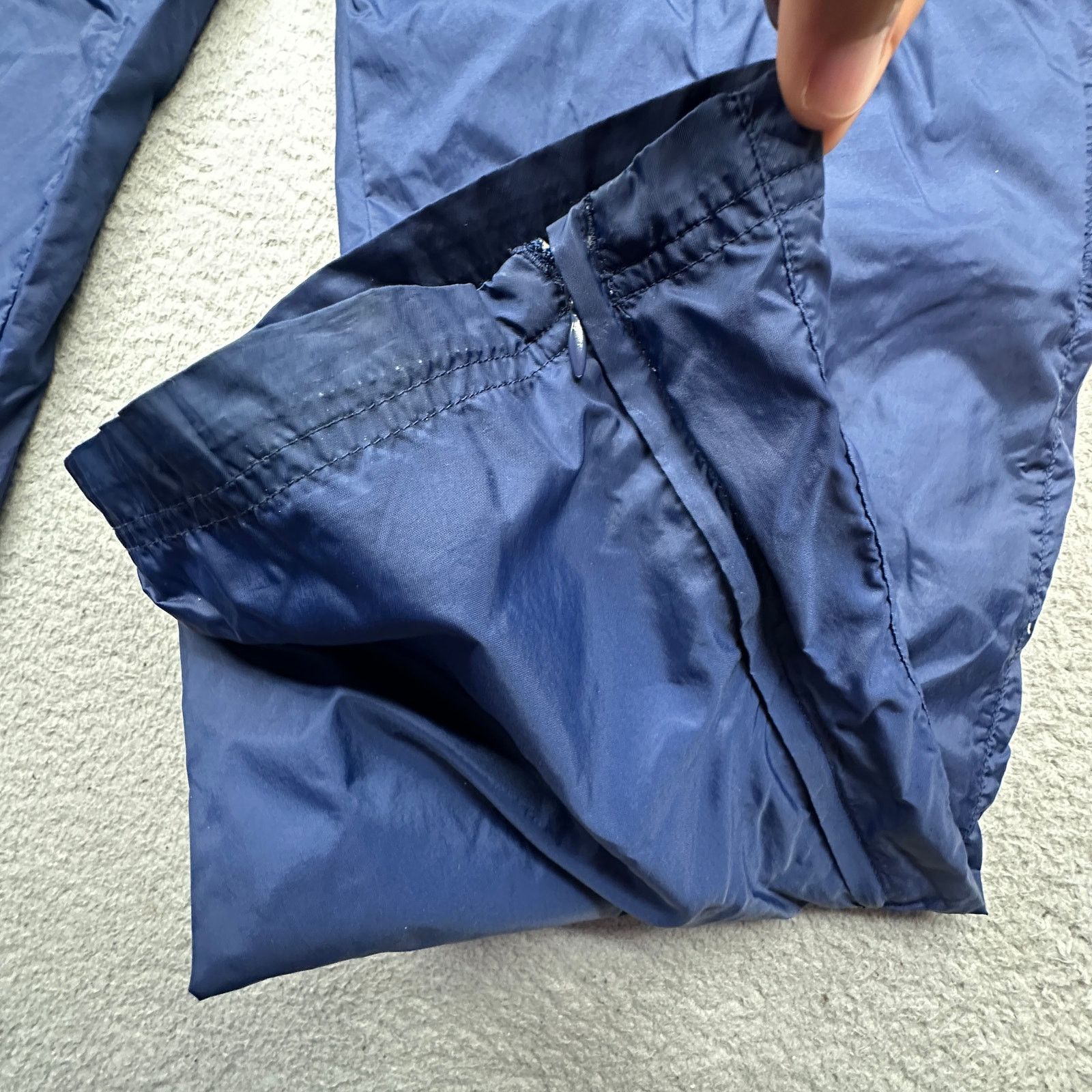 Adidas VTG 90s Adidas Lined Windbreaker Track Pants XL Navy Blue Size US 40 / EU 56 - 11 Thumbnail