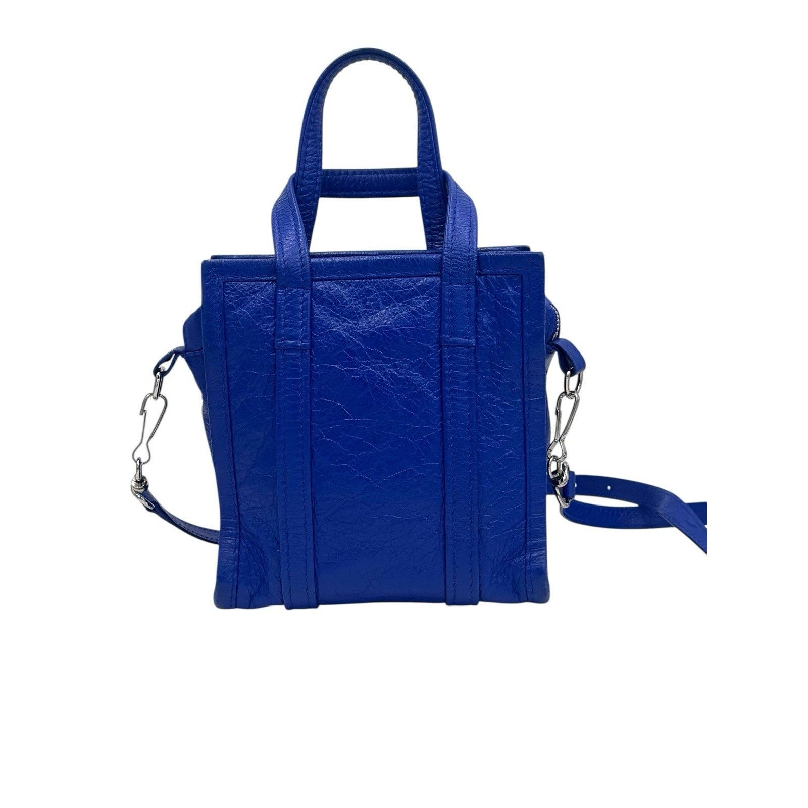 Balenciaga Bazar Shoulder Handbag Goatskin Blue Size Mini Authentic Size ONE SIZE - 7 Thumbnail