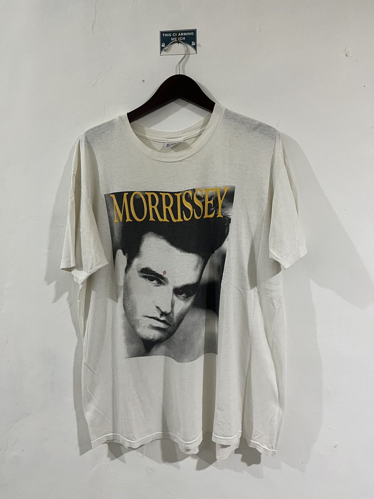 image of Band Tees x Hanes Vintage Morrissey Shirt Oujia Board in White, Men's (Size XL)