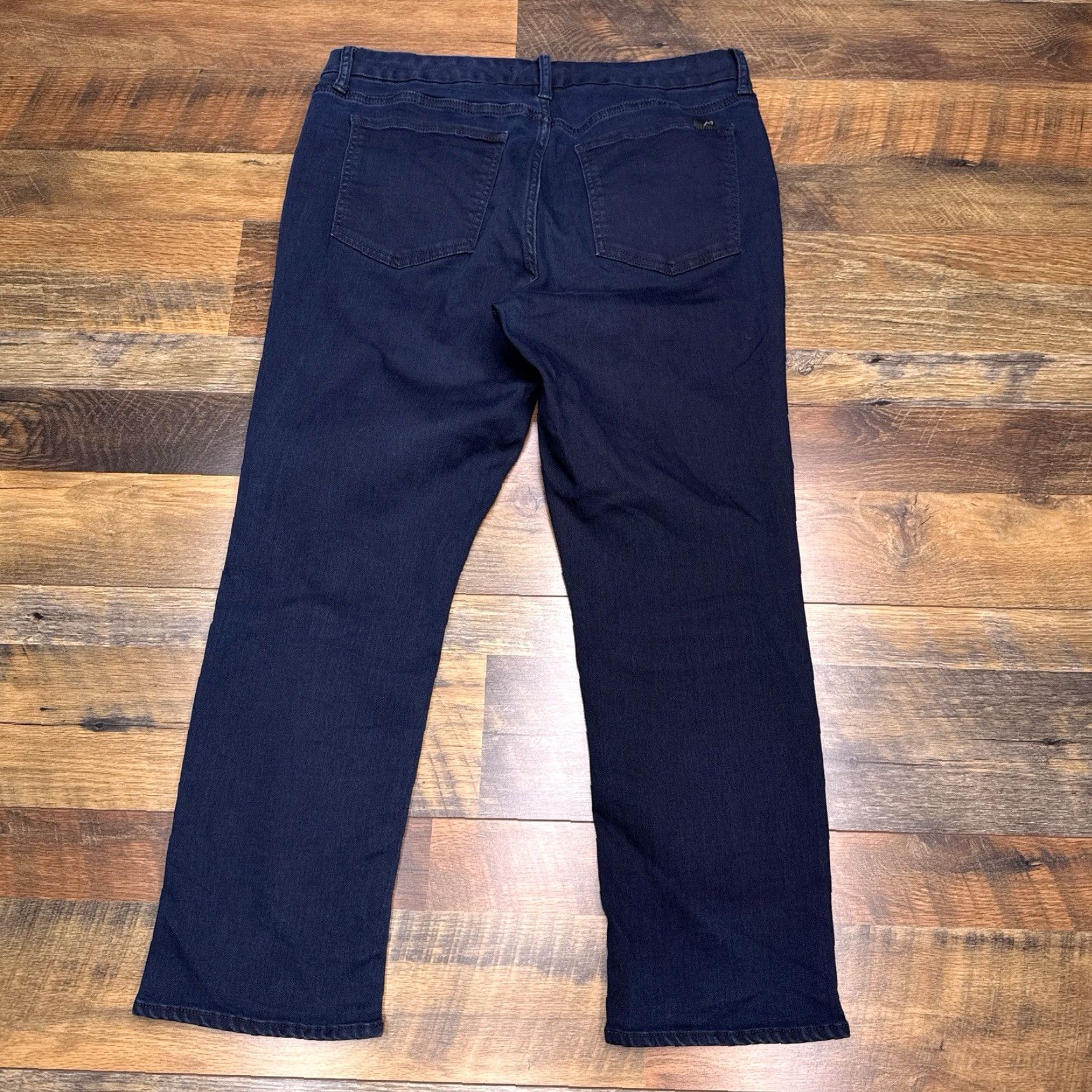 7 For All Mankind Jen 7 Ankle Straight Jeans Womens 12 Blue High Rise Stretch Size 34" / US 12 / IT 48 - 2 Thumbnail