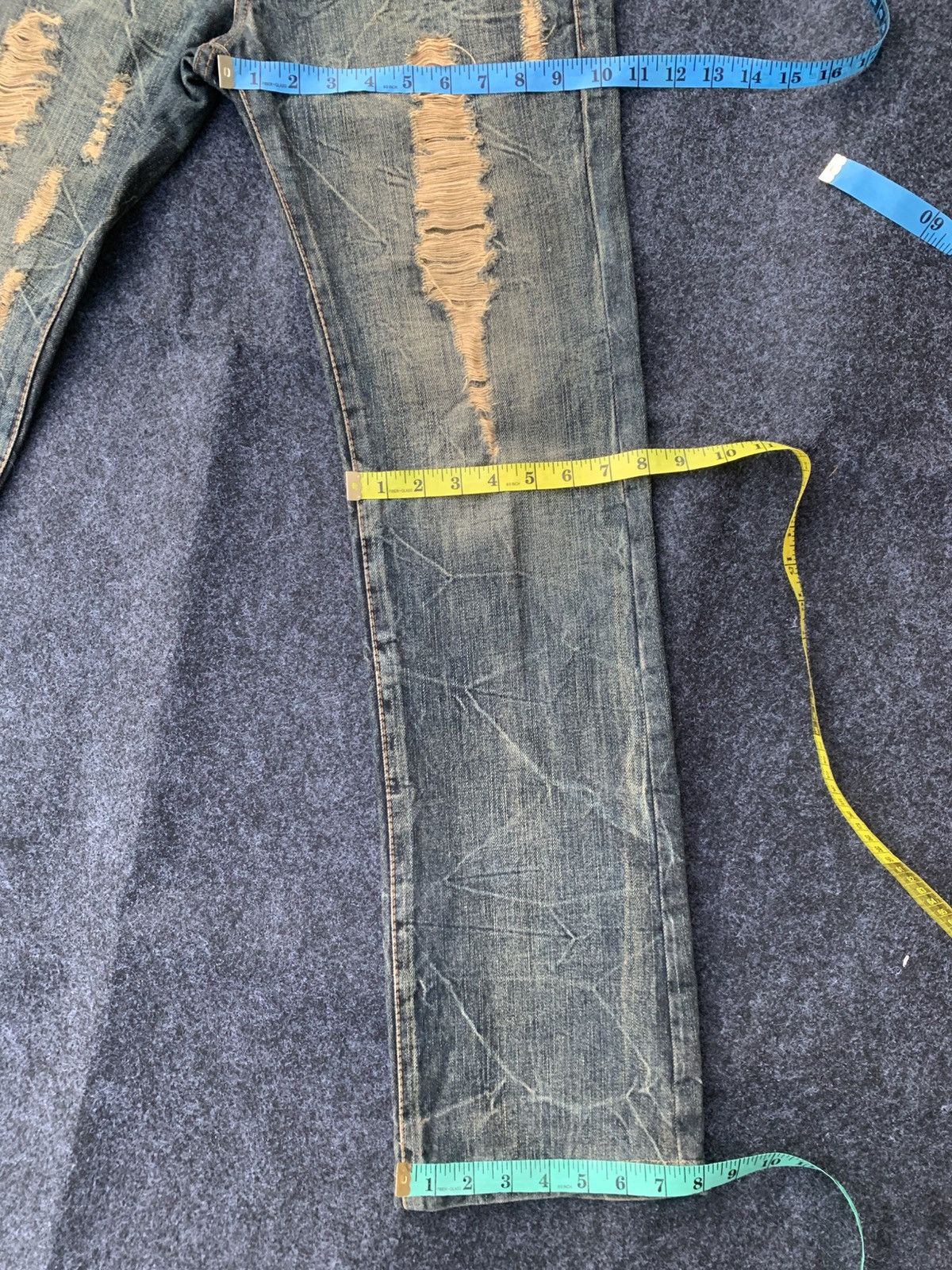 Vintage Distressed K.U.I Rusty jeans. Size US 31 - 5 Thumbnail