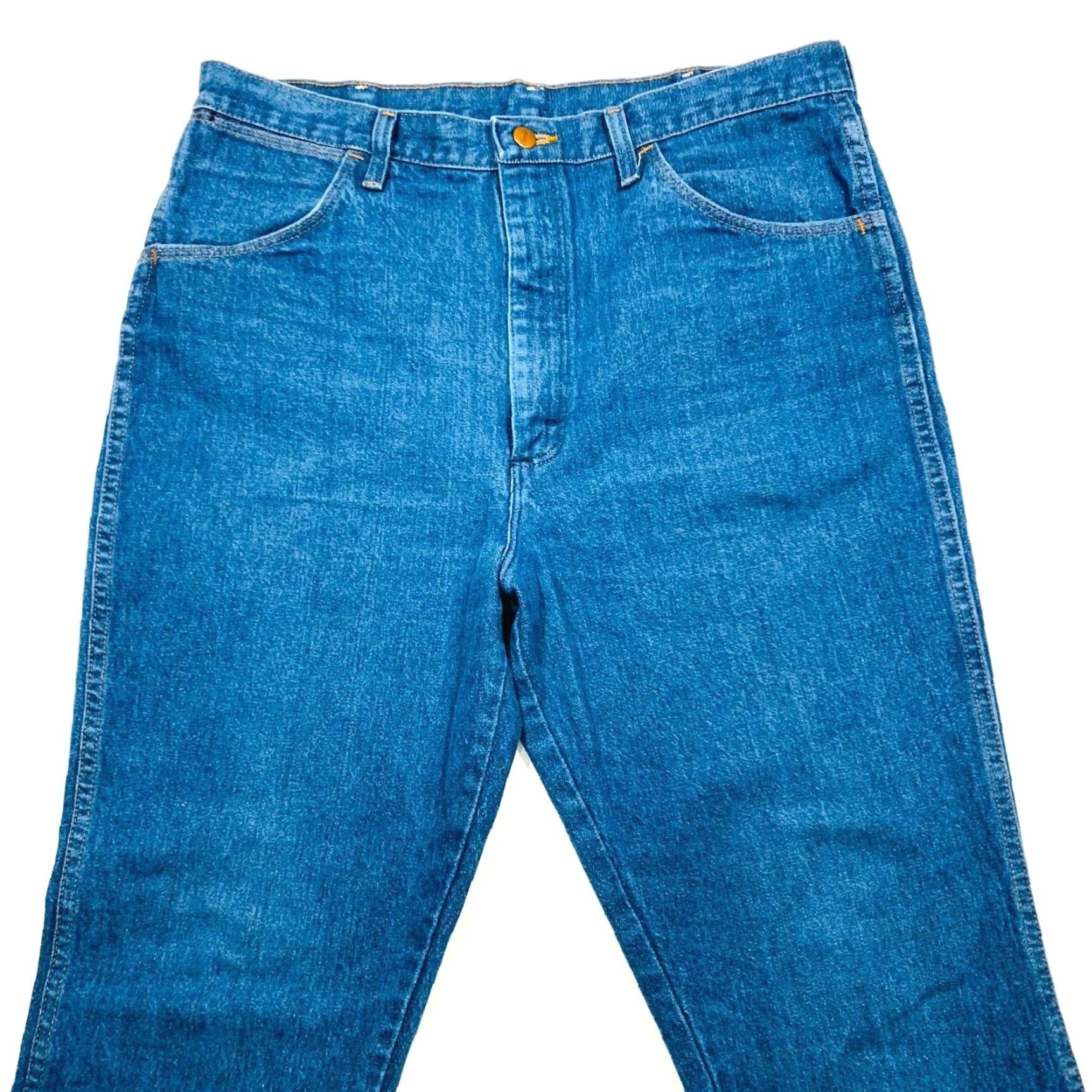 Wrangler VINTAGE Wrangler Blue Bell Jeans Western Cowboy 38x36 Regular Mens Blue Denim 5-Pocket 100% Cotton NWOT Size US 38 / EU 54 - 4 Thumbnail