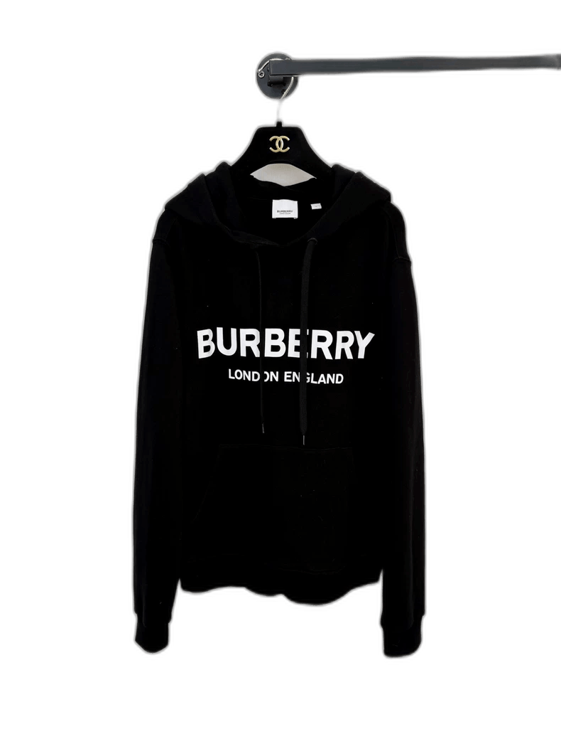 Burberry Burberry Black Hoodie with White Logo Size M / US 6-8 / IT 42-44 - 1 Thumbnail