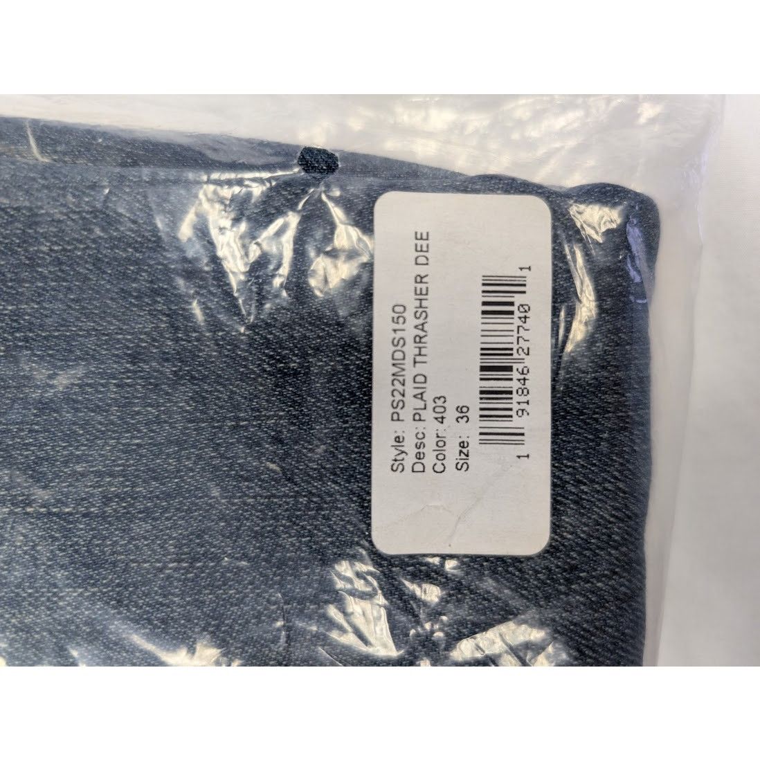 Amiri o1rshd1 Plaid Thrasher Denim Jeans in Deep Classic Blue Size US 36 / EU 52 - 16 Thumbnail