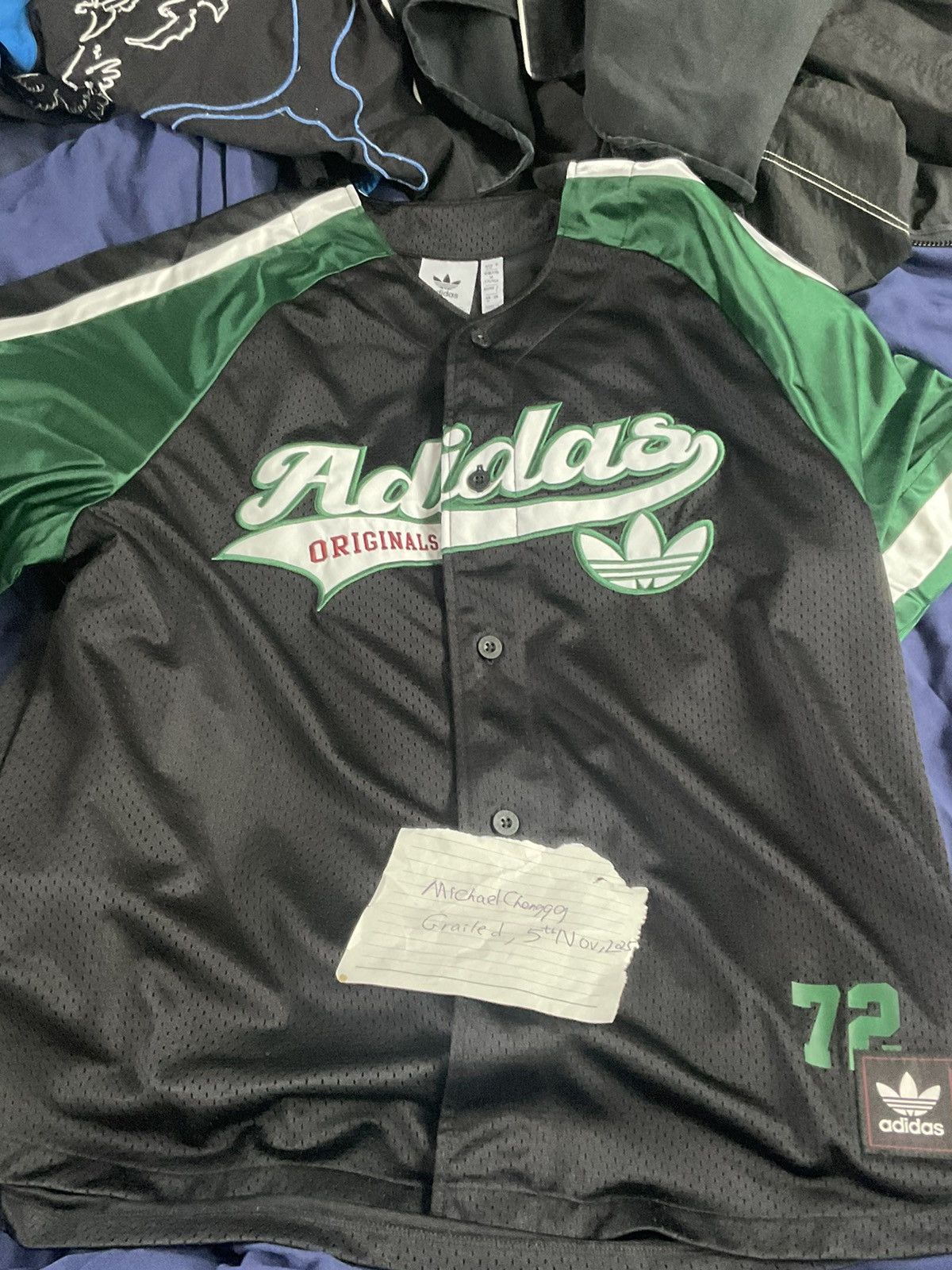 Adidas Adidas satin baseball jersey black Size US M / EU 48-50 / 2 - 1 Thumbnail