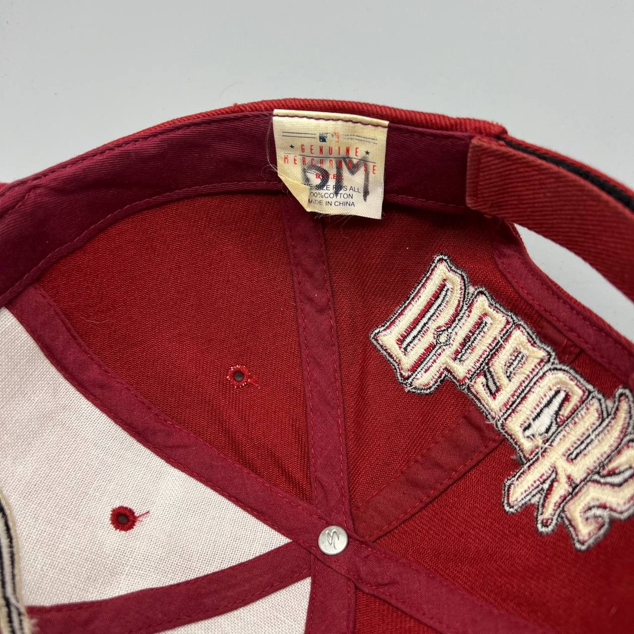 MLB Arizona Diamondbacks Hat Men Red MLB Strap Back Cap Cotton Size ONE SIZE - 4 Thumbnail