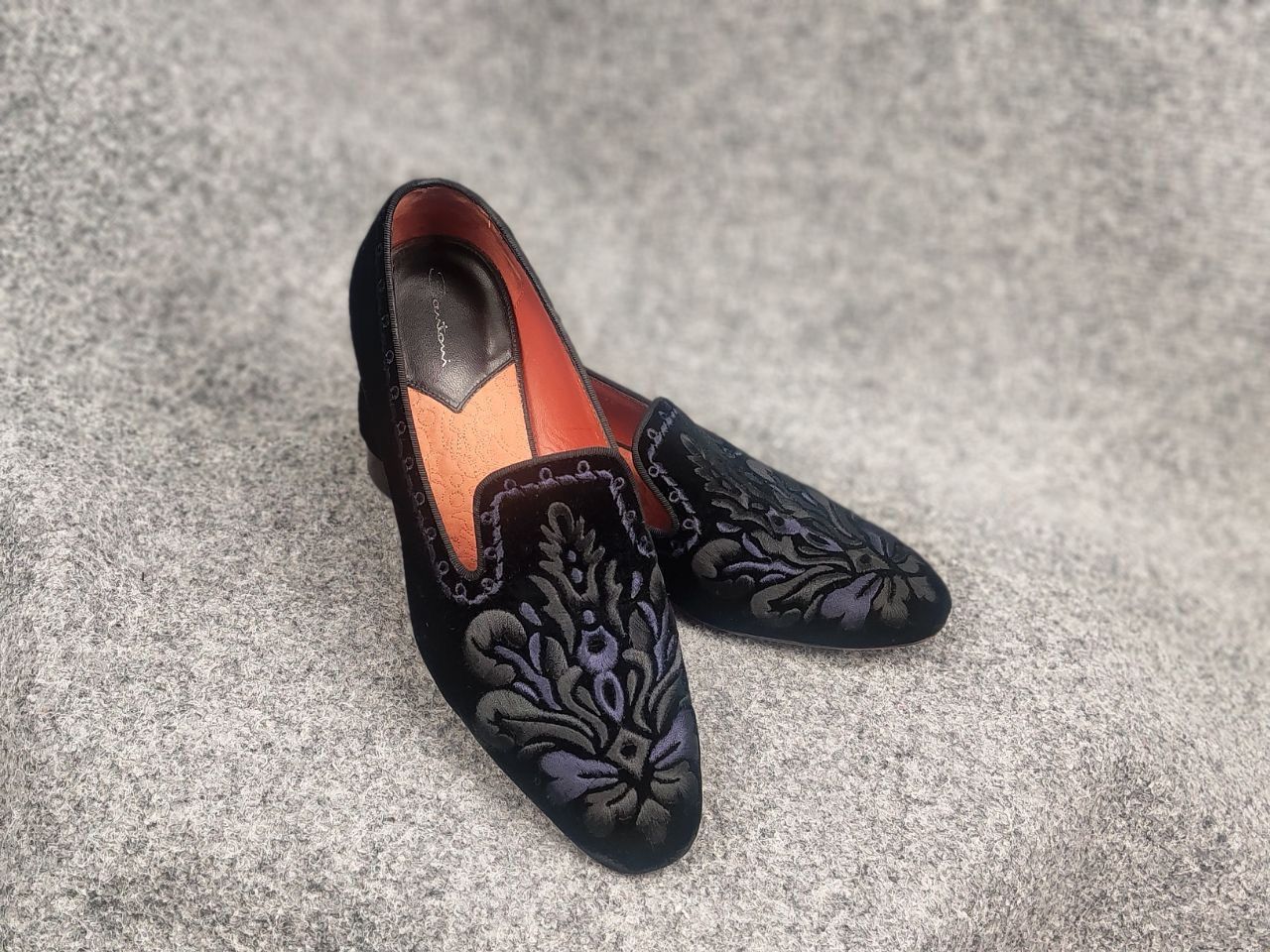 Santoni Santoni Italy Design Velvet SlipOn Casual Dress Loafer Shoes Size US 7 / EU 40 - 13 Thumbnail