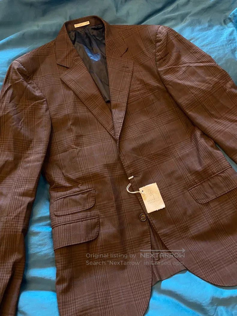 Brunello Cucinelli Brunello Cucinelli Suit jacket, pure wool fabric Size 50L - 4 Thumbnail
