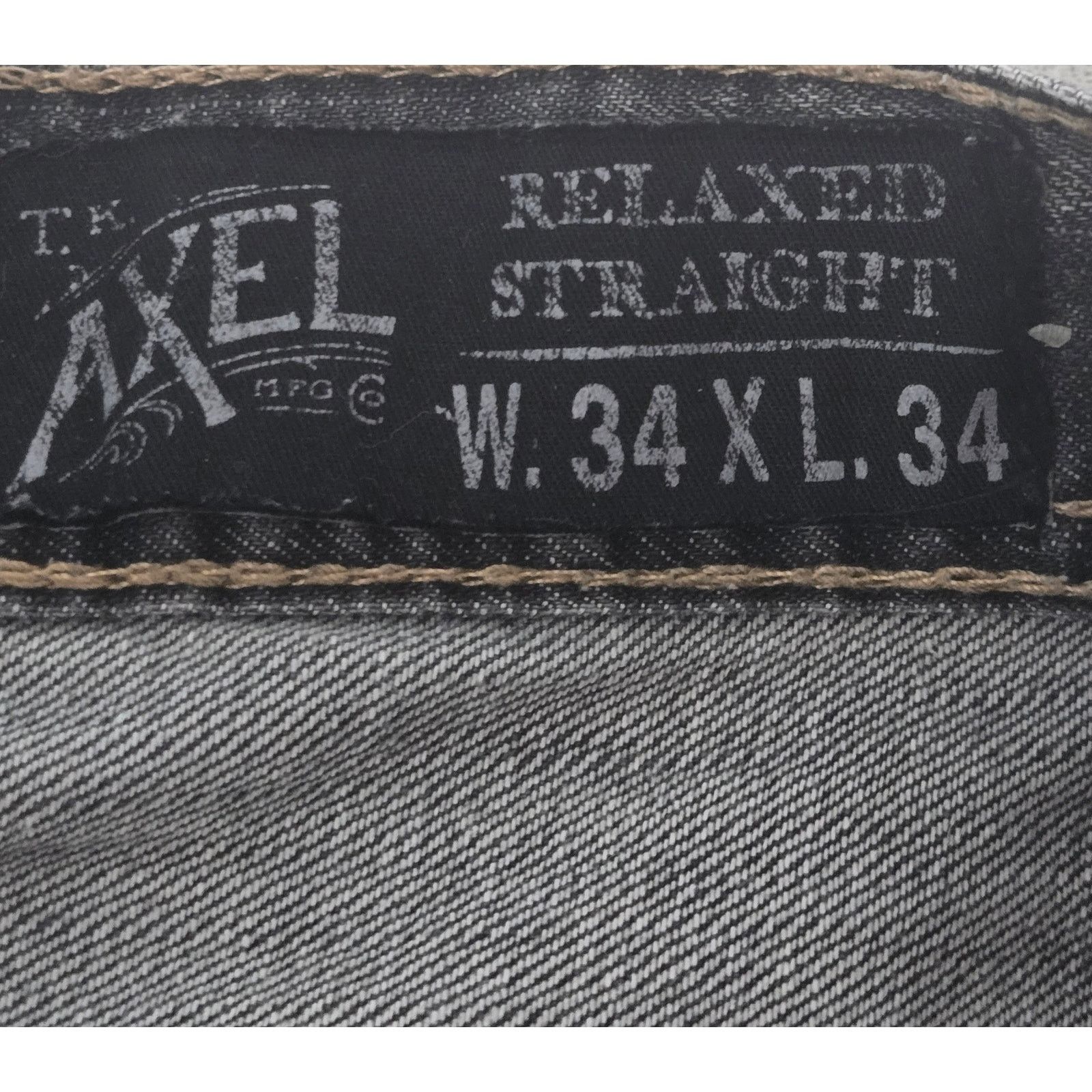 Other Axel Black Stonewashed Relaxed Straight Men's Jeans 34 X 34 Size US 34 / EU 50 - 3 Thumbnail