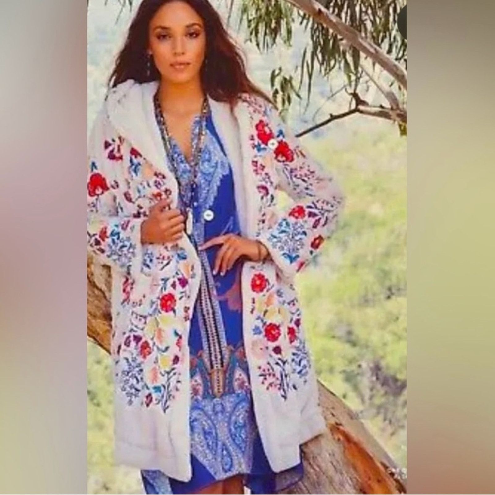 Johnny Was NWT Johnny Was Biya Floral Gena Embroidered Hooded Coat Size L / US 10 / IT 46 - 13 Thumbnail