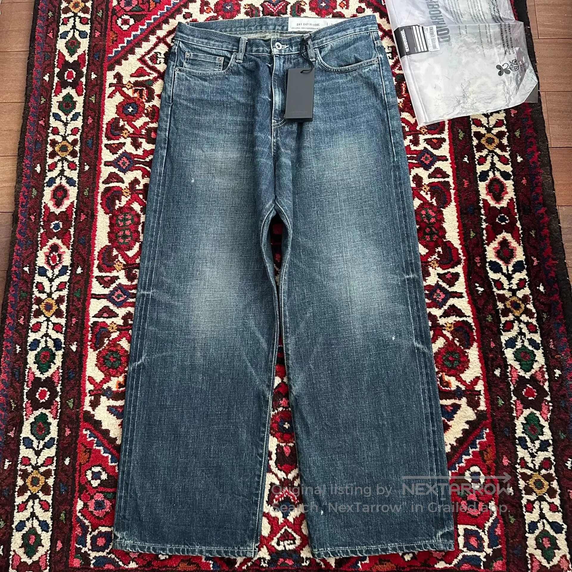 Neighborhood neighborhood wide leg denim pants M size. Size US 44 / EU 60 - 1 Thumbnail