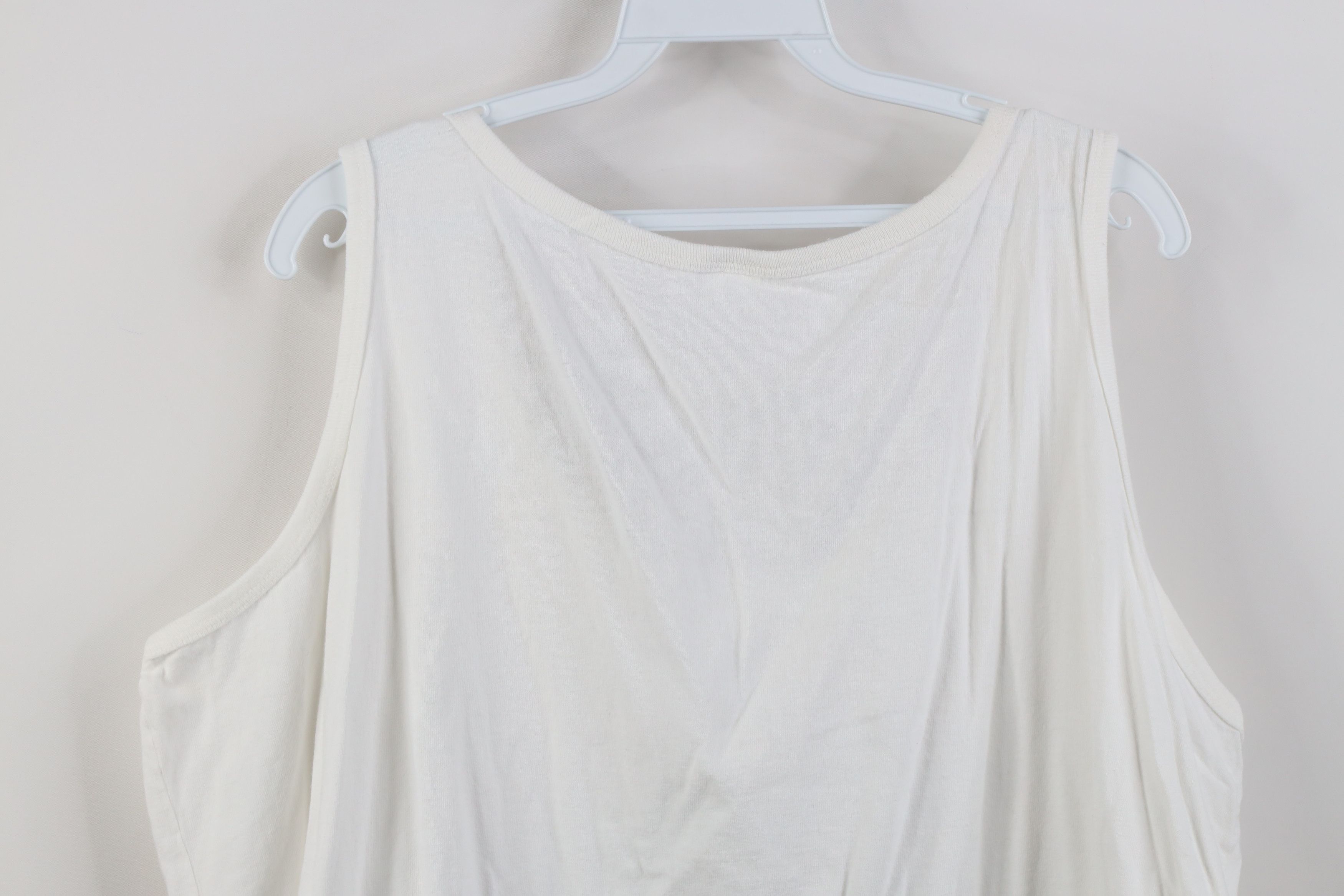 Vintage Vintage 90s Streetwear Cotton Tank Top T-Shirt White USA Size US XXL / EU 58 / 5 - 8 Thumbnail