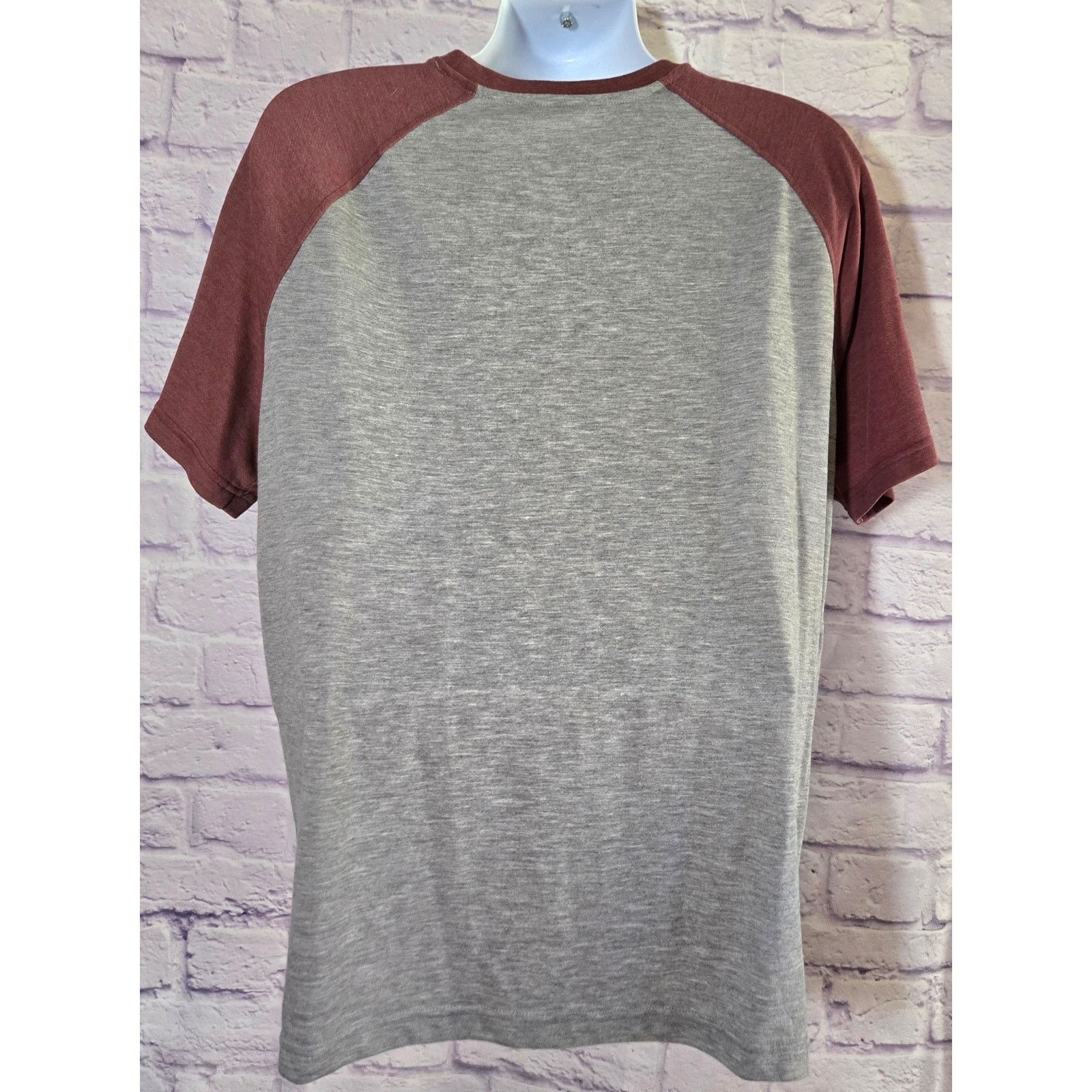 George George Gray Burgundy Raglan Short Sleeve Men's Shirt XL Size US XL / EU 56 / 4 - 2 Thumbnail