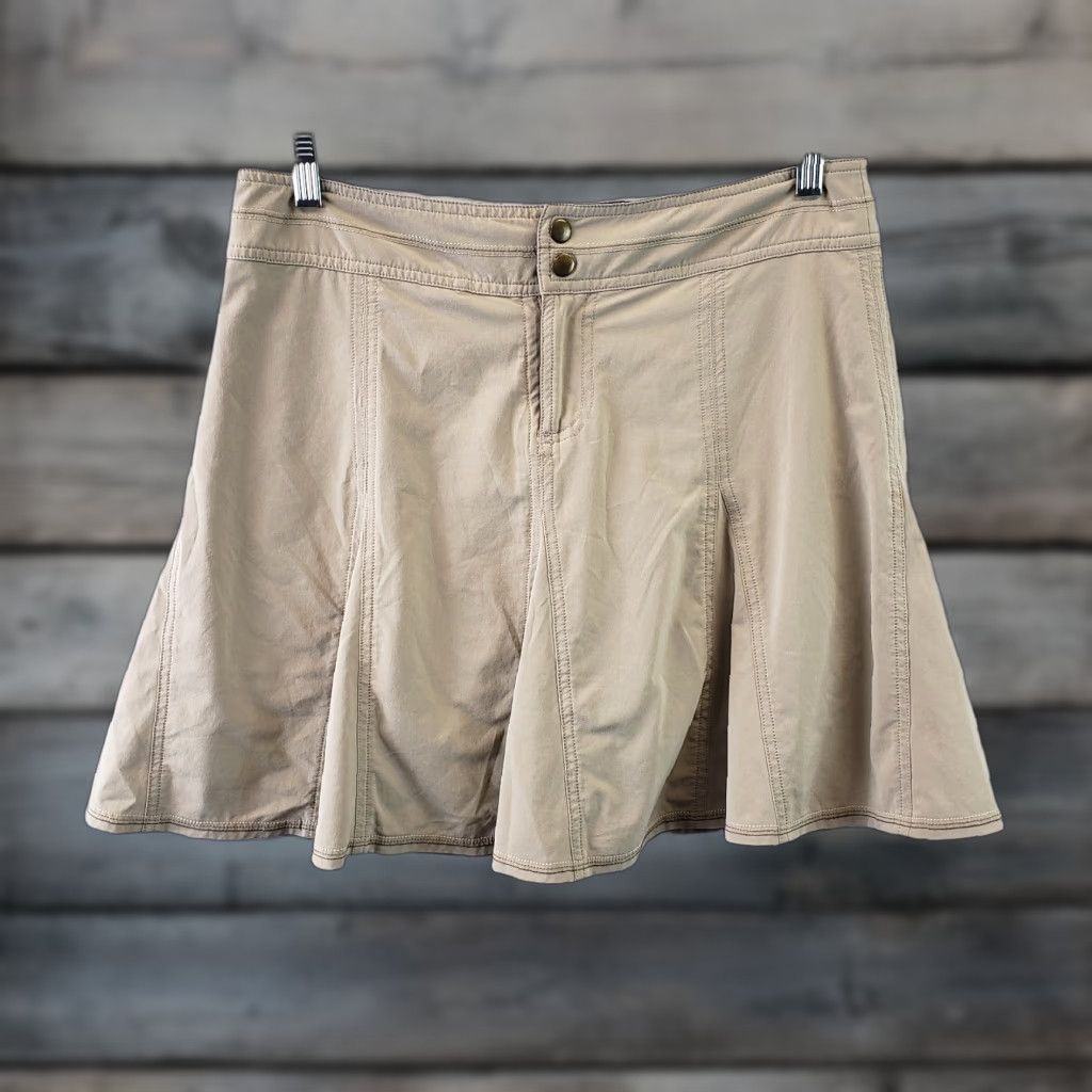 Vintage Title Nine Womens Skort Sz 8 Tan Zip Pockets Size ONE SIZE - 1 Thumbnail