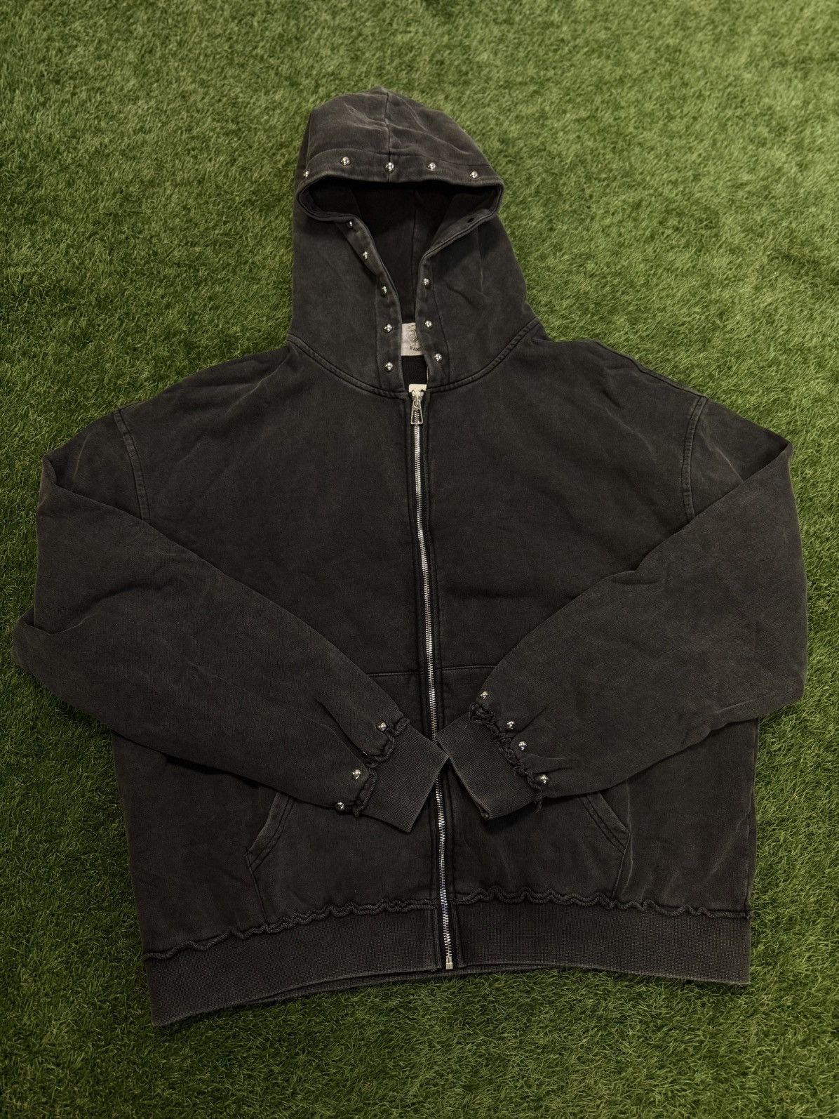 Saint Vanity Saint Vanity Zip Up Hoodie Black Zip Up Studded Size Large Size US L / EU 52-54 / 3 - 2 Thumbnail