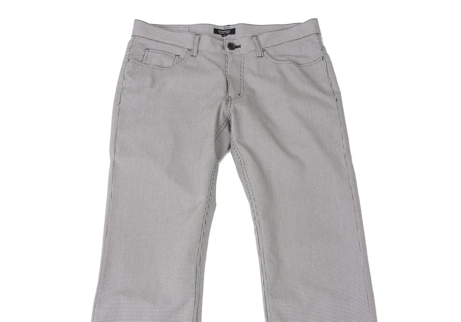 Burberry Cotton/Polyester Puppy Tooth Pants in Black and White Size US 38 / EU 54 - 2 Thumbnail