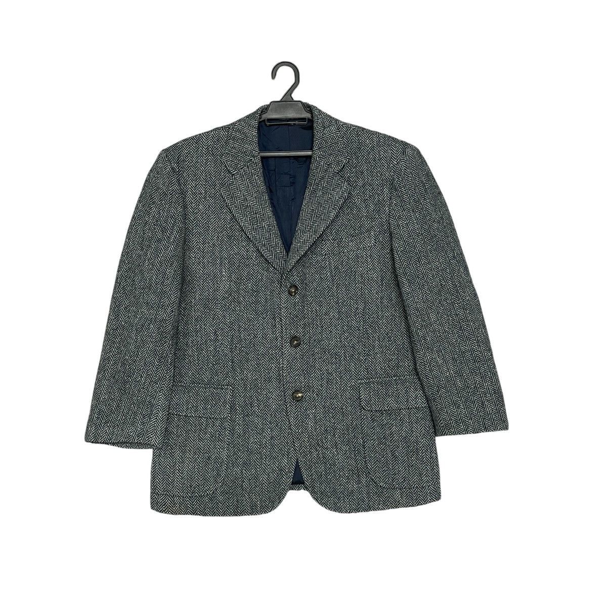 Harris Tweed Vintage Harris Tweed Vightex Custom Herringbone Wool Blazer Size 42R - 1 Thumbnail