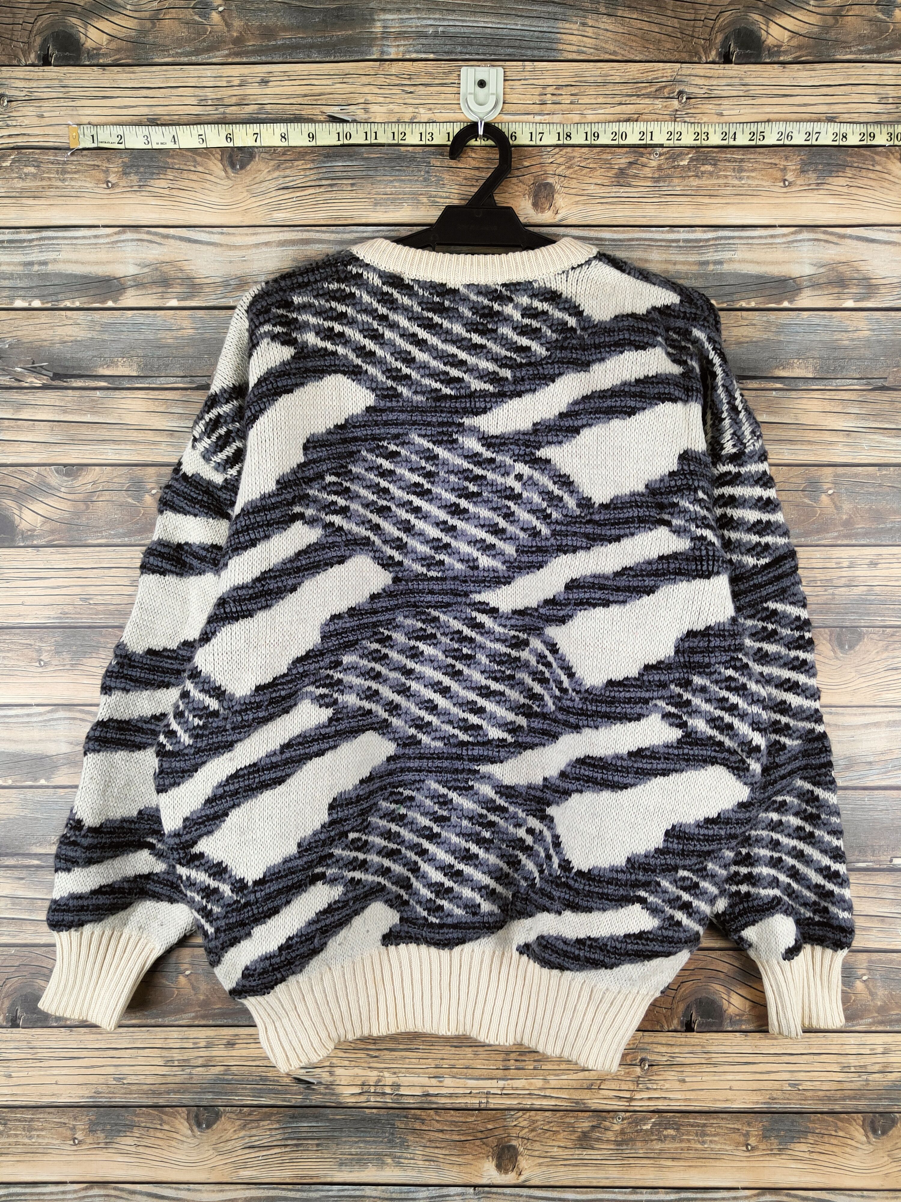 Vintage DL Sovrano Ivory Black Knitwear Sweatshirts #46-161 Size US L / EU 52-54 / 3 - 7 Thumbnail
