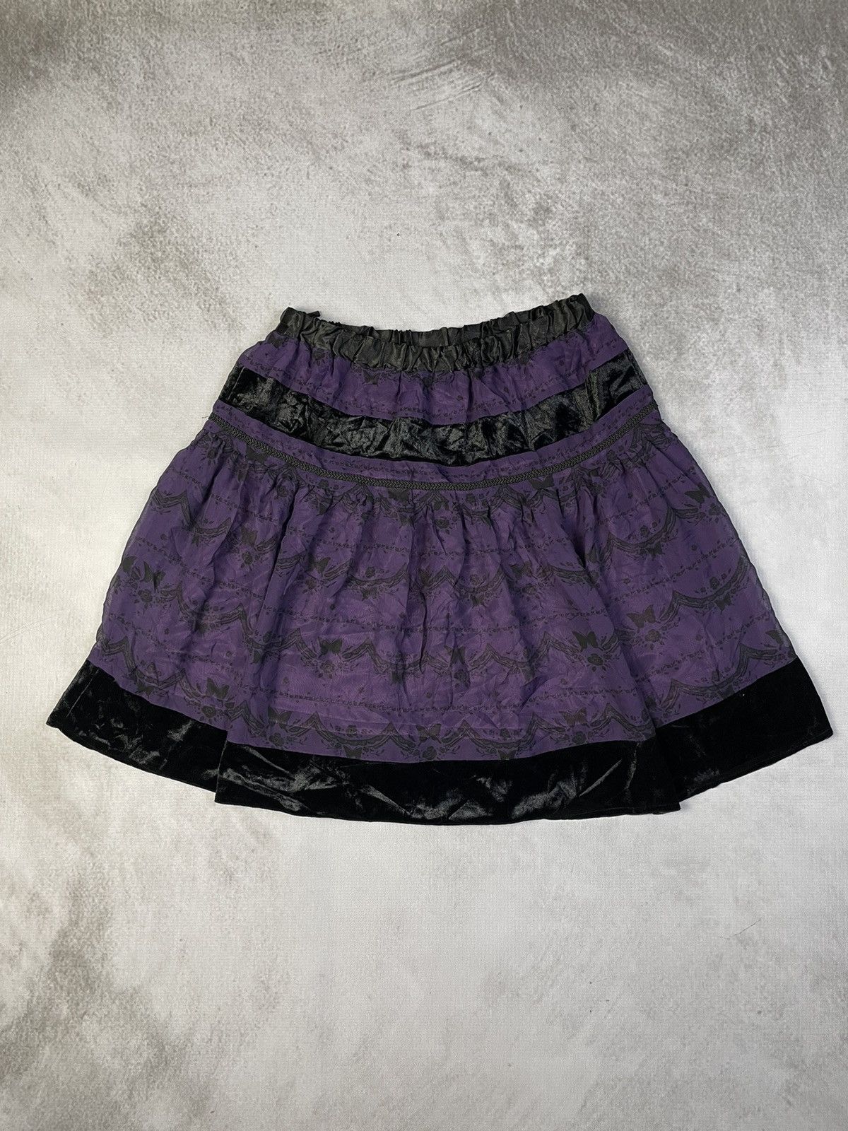 LIZ LISA Axes Femme Dark Coquette Lolita Butterfly Purple Skirt Size 25" / US 0 / IT 36 - 1 Thumbnail