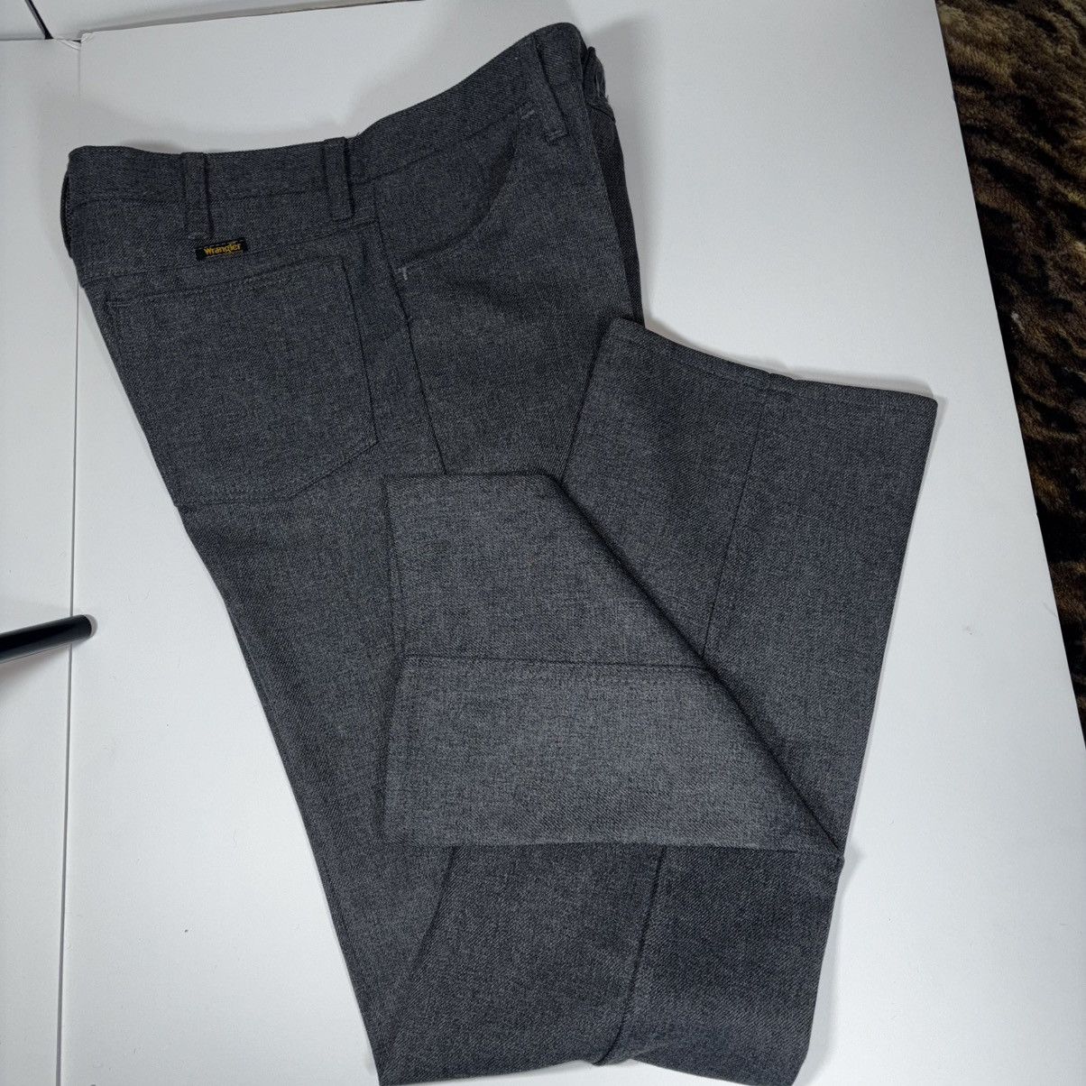 Wrangler Wrangler Made in USA Gray Trousers (32x32) Size US 32 / EU 48 - 1 Thumbnail