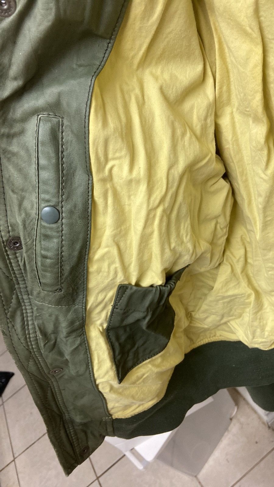 Diesel × Vintage Vintage Diesel Men's Lamb Leather Green Jacket Size US L / EU 52-54 / 3 - 7 Thumbnail