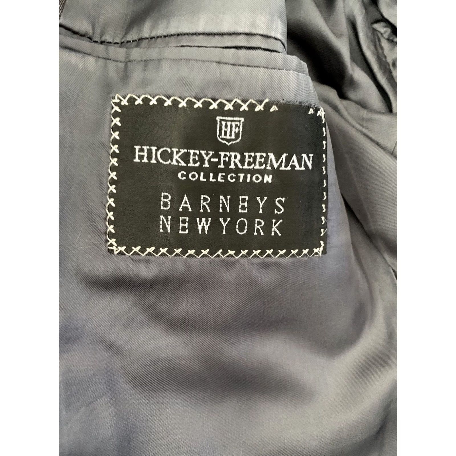 Vintage Hickey Freeman Mens Gray Blazer Sport Jacket 42S Single Vent Textured Boardroom Size 42R - 3 Thumbnail