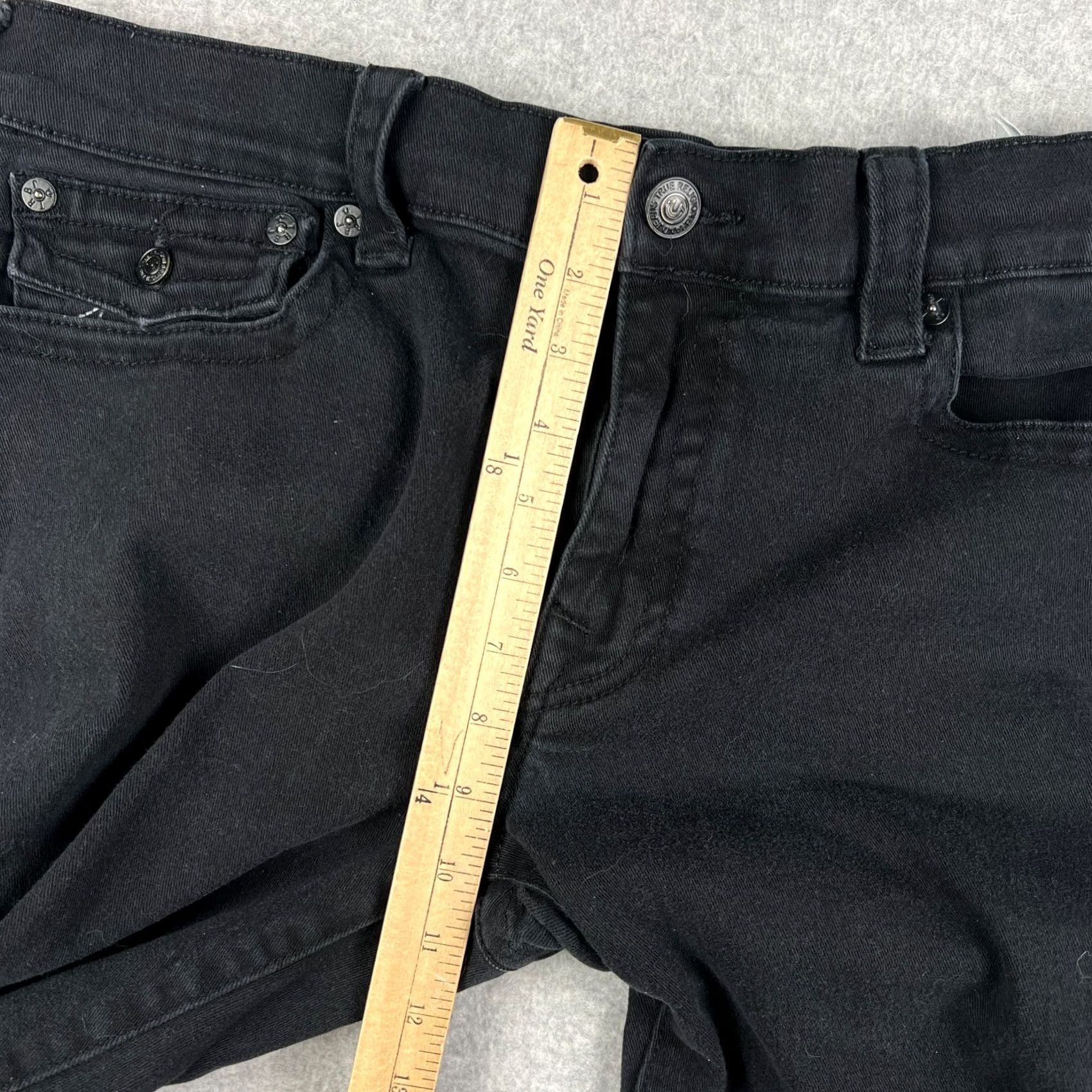 True Religion True Religion Rocco Flap Relaxed Skinny Jeans Stretch Denim 36x30 Mens Black Size US 36 / EU 52 - 7 Thumbnail