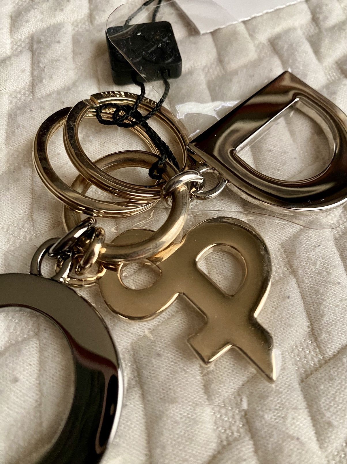 Dolce & Gabbana Dolce & Gabbana 🇮🇹 Metal/Black Calf Palladium Charm Key Chain Size ONE SIZE - 9 Thumbnail