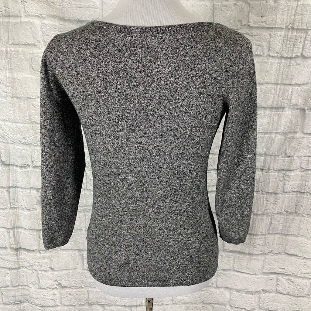 Express Express women M scoopneck 3/4 sleeve lightweight grey sweate Size M / US 6-8 / IT 42-44 - 7 Thumbnail