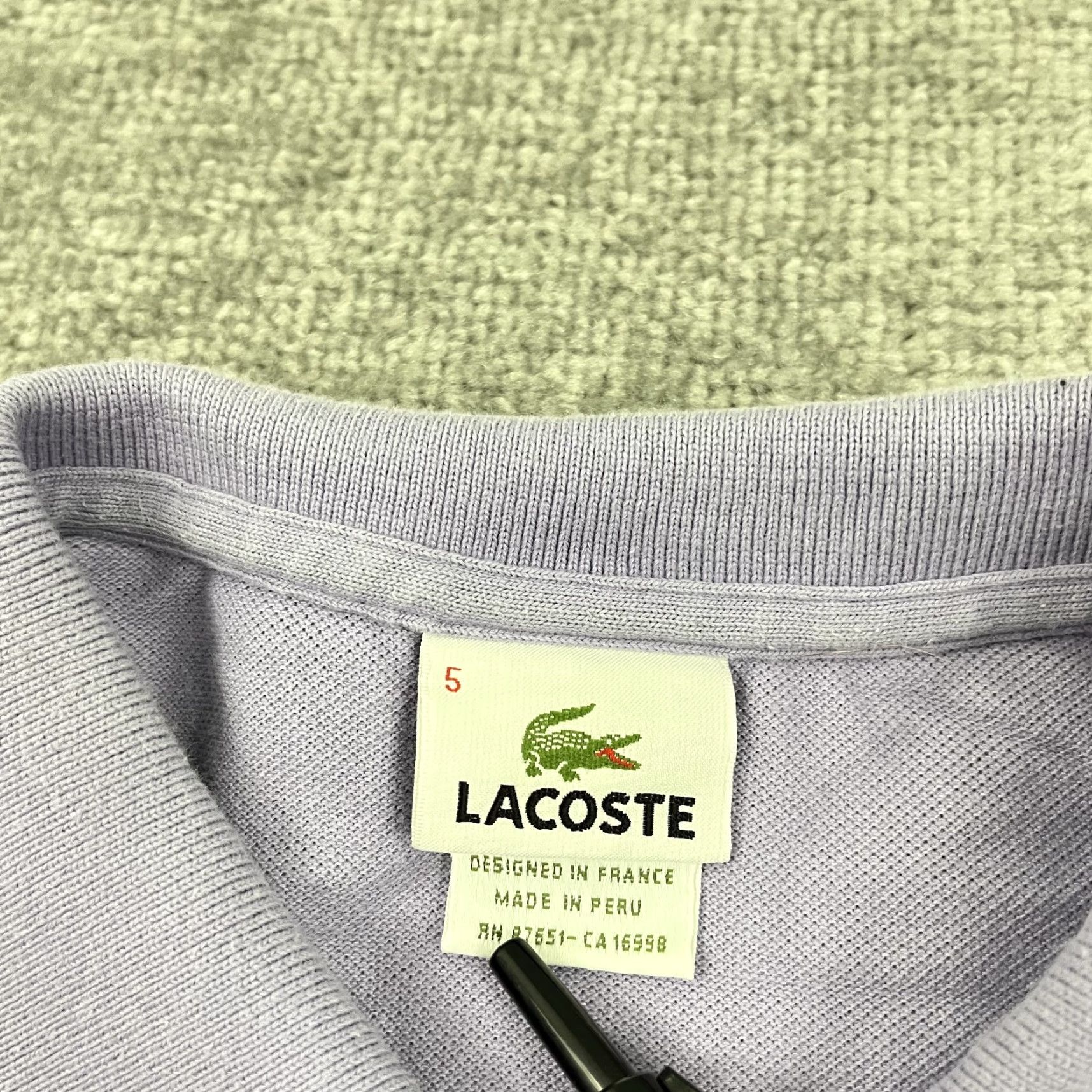 Lacoste VINTAGE Lacoste Polo Shirt Mens Regular Size M Purple Logo 100% Cotton Short Sleeve Polo Golf Tennis White/Preppy Style Size US M / EU 48-50 / 2 - 3 Thumbnail