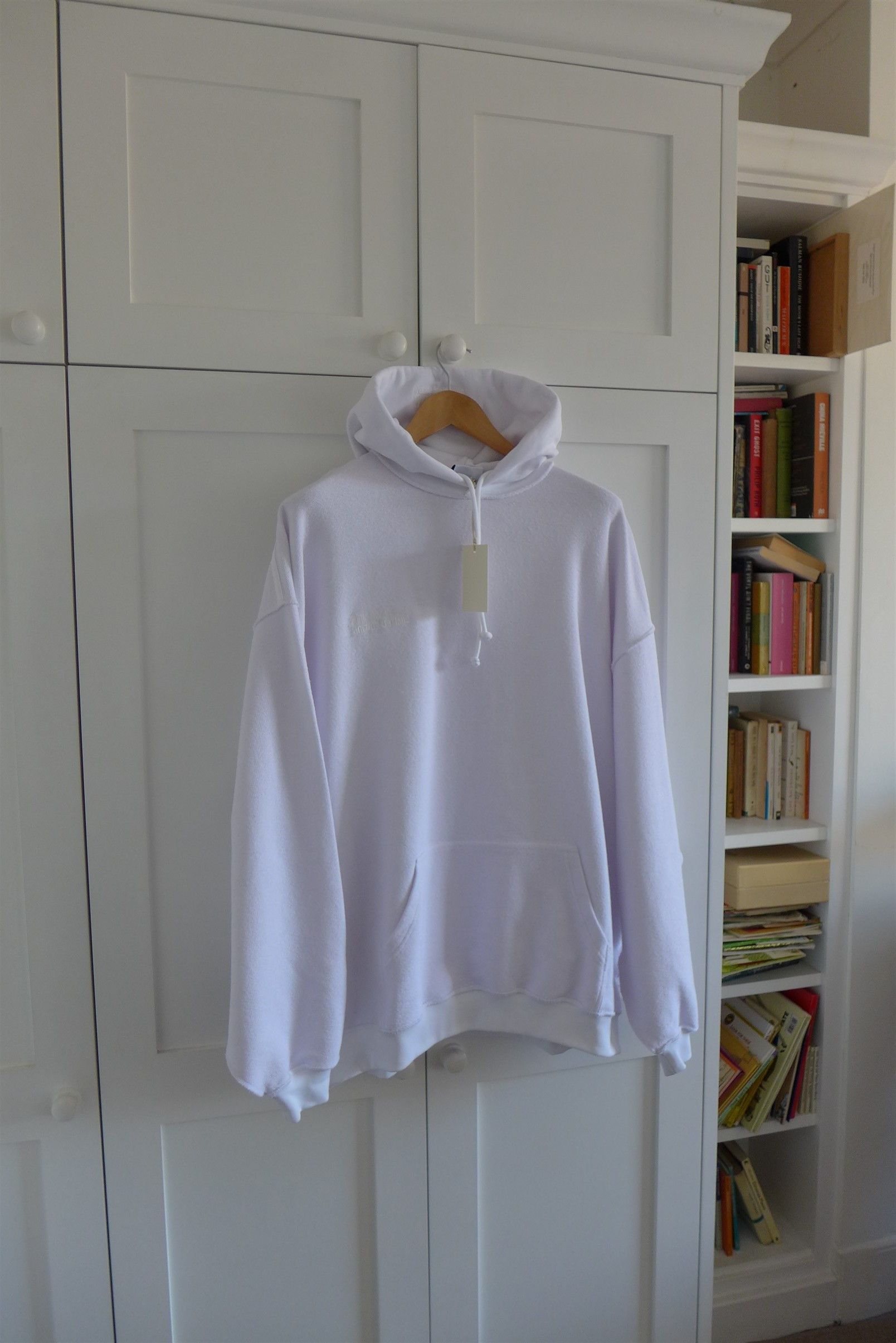 Vetements Vetements Inside-Out Hoodie - White Cotton Size US S / EU 44-46 / 1 - 4 Thumbnail