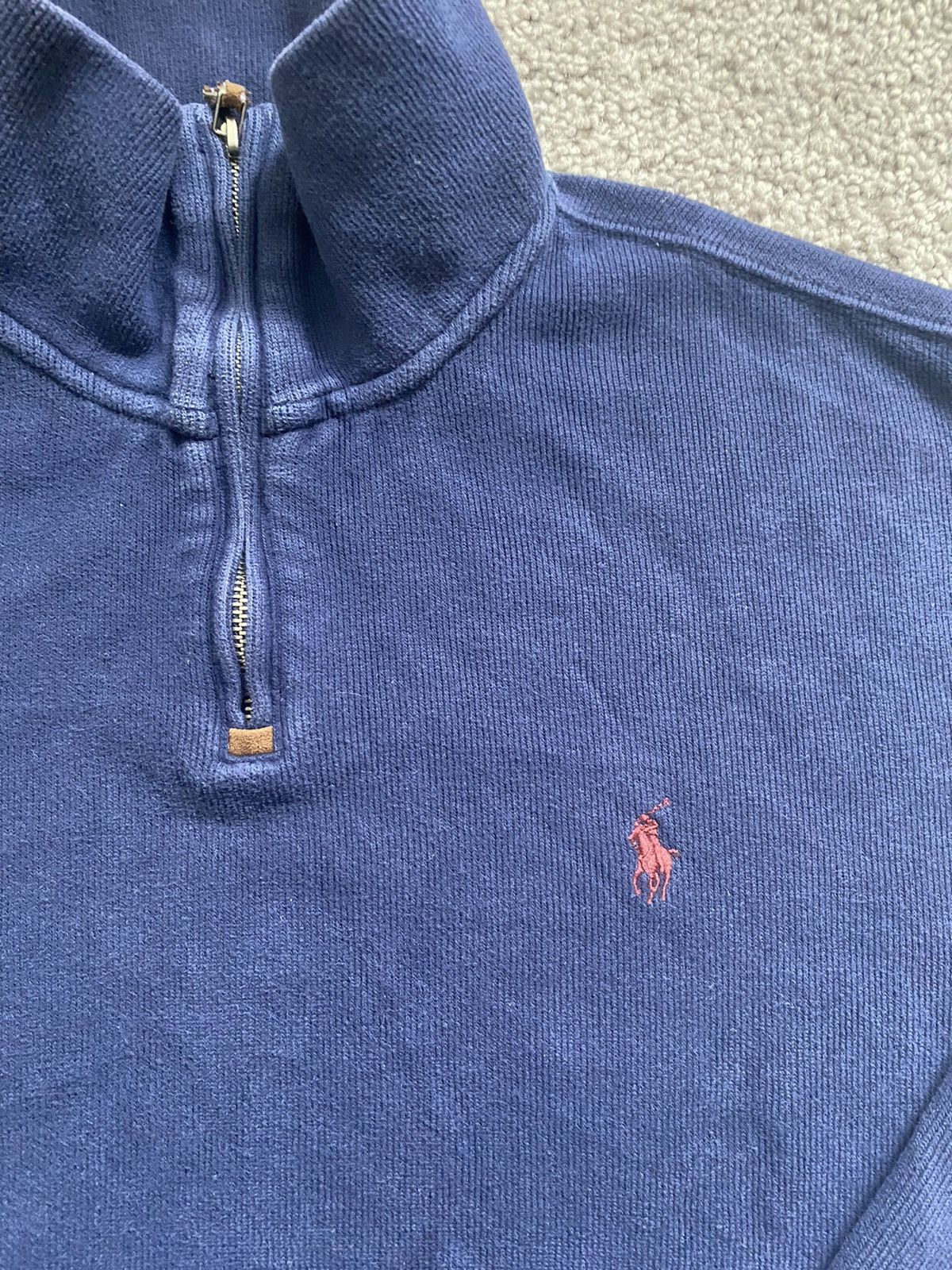 Polo Ralph Lauren × Vintage Vintage Polo Quater Zip Sweater Size US L / EU 52-54 / 3 - 2 Thumbnail