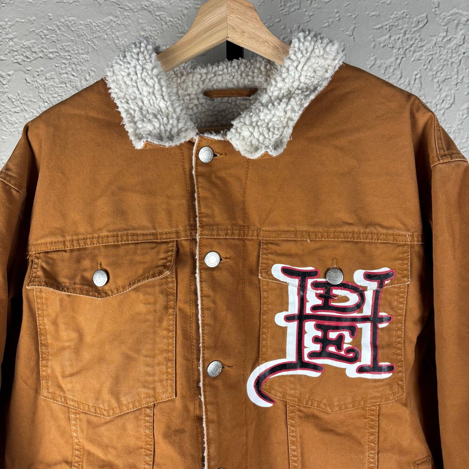 Ed Hardy Choppers Ed Hardy Y2K Rule 13 Canvas Sherpa Lined XL Jacket Size US XL / EU 56 / 4 - 4 Thumbnail