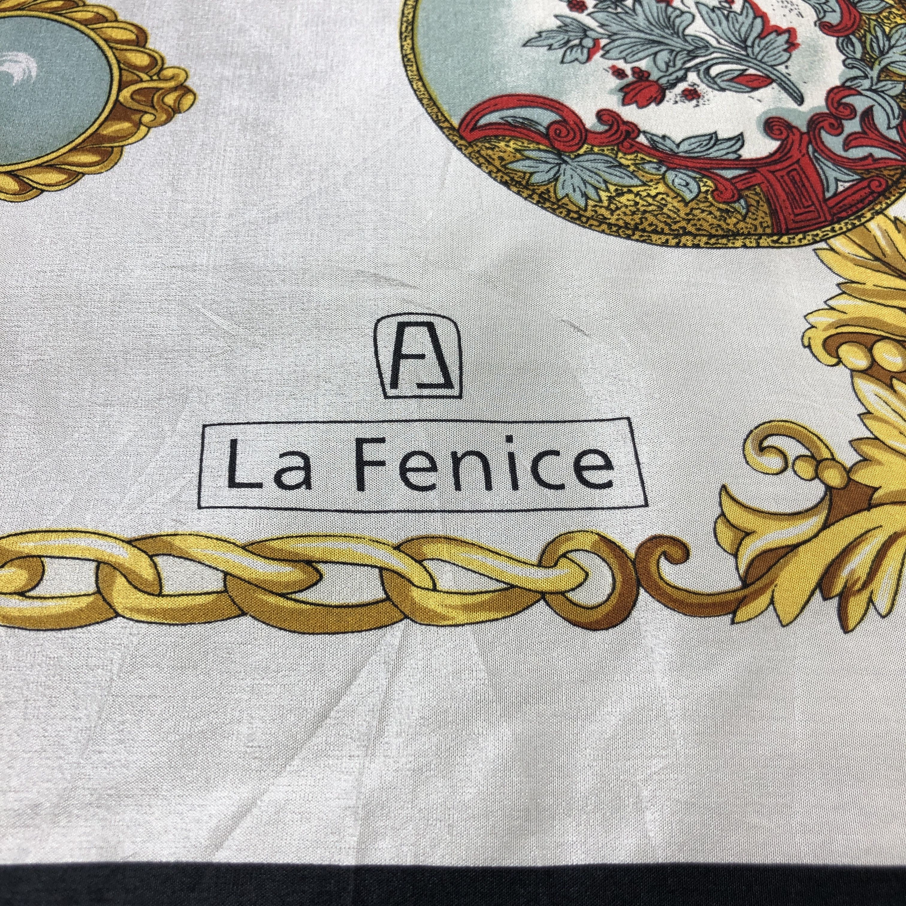 Vintage La Fenice Luxury Silk Scarf M1085 Size ONE SIZE - 4 Thumbnail