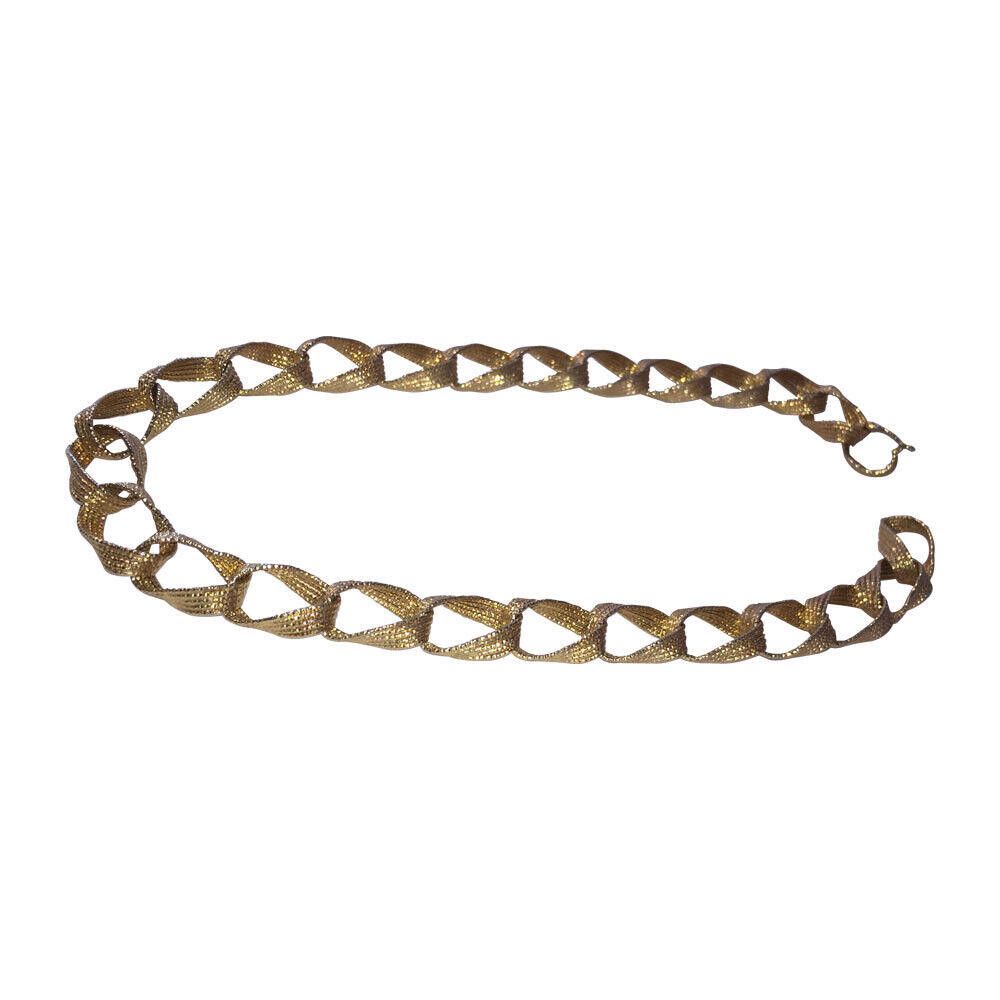 Designer 18 kt Gold Vermeil Sterling Diamond Cut Chain Link Necklace Size ONE SIZE - 3 Thumbnail