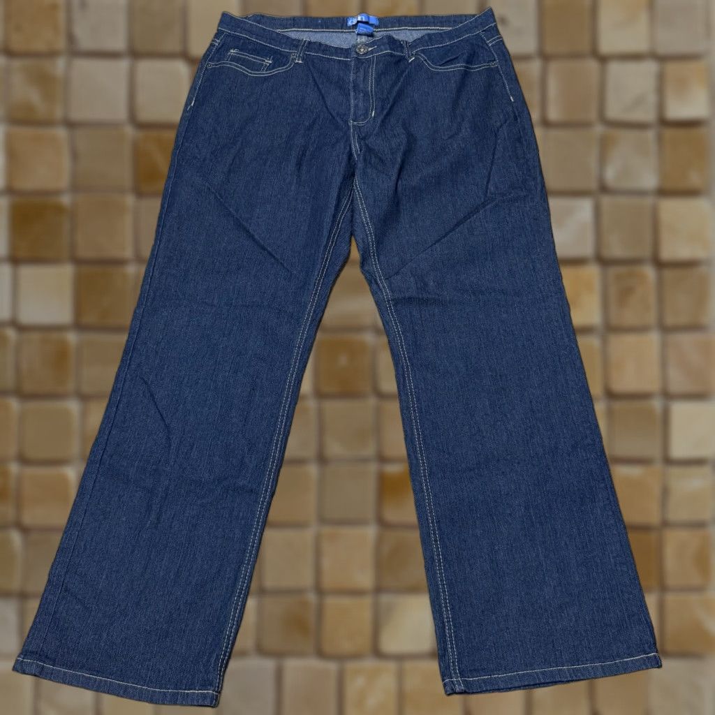 Denime VINTAGE Dkin Womens Jeans 18W Bootcut Denim Plus Size Mid Rise 30in Blue Pockets Size 40" / US 18 - 1 Thumbnail